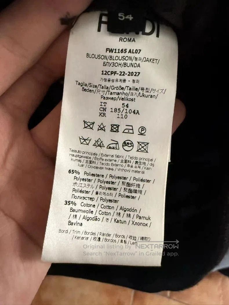 Fendi Fendi Black FF Patterned Bomber Jacket. Size US XL / EU 56 / 4 - 3 Thumbnail