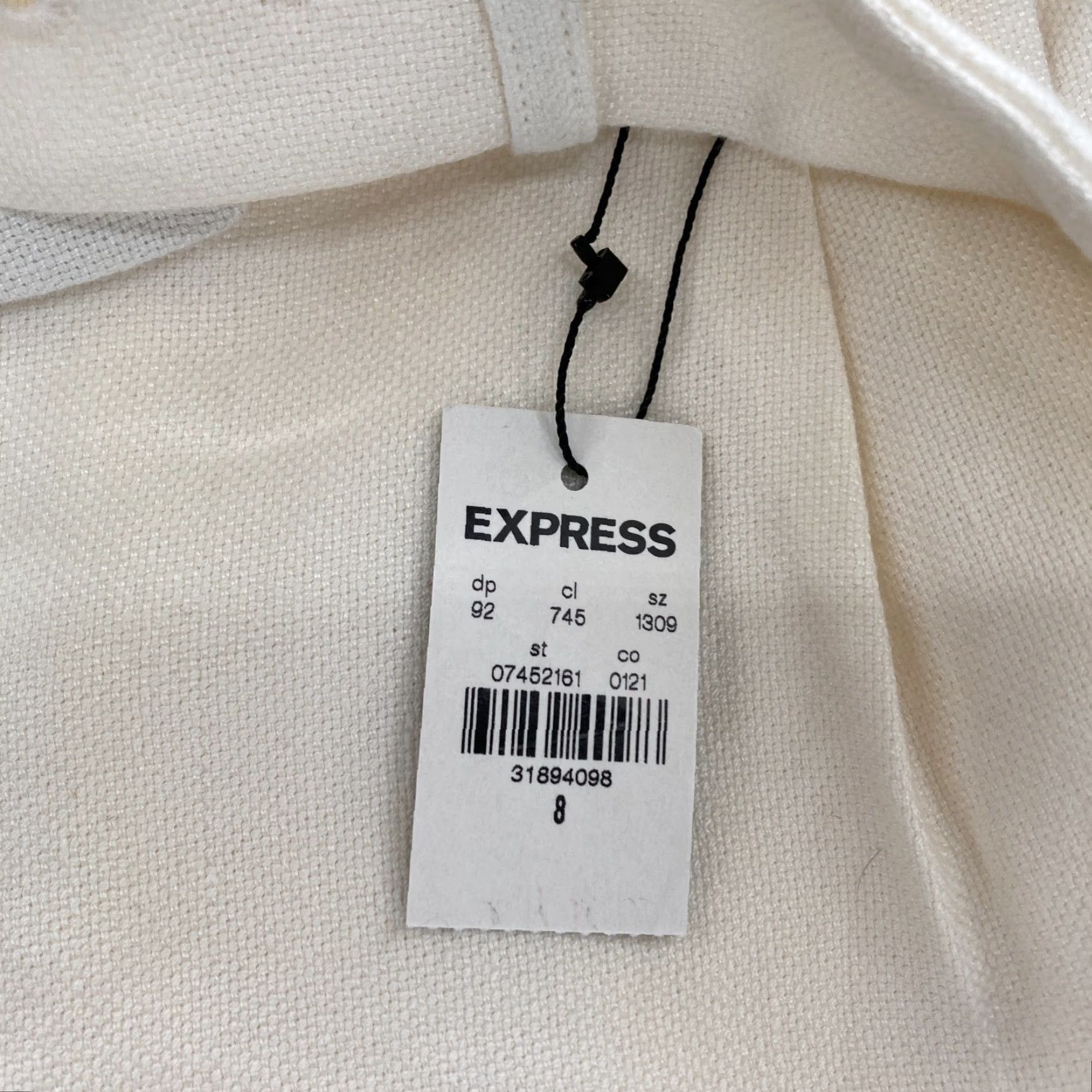 Express Express Ankle Pants Women's 8 Beige Linen Blend Stretch Material Pleated Belted Pants Size 30" / US 8 / IT 44 - 5 Thumbnail