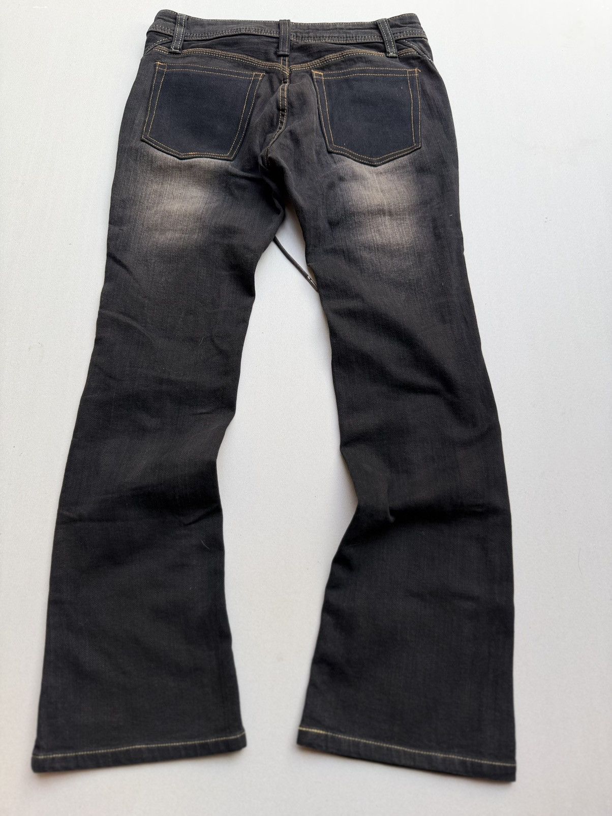 Japanese Brand Georgia love Lace up flare jeans. Size US 26 / EU 42 - 3 Thumbnail