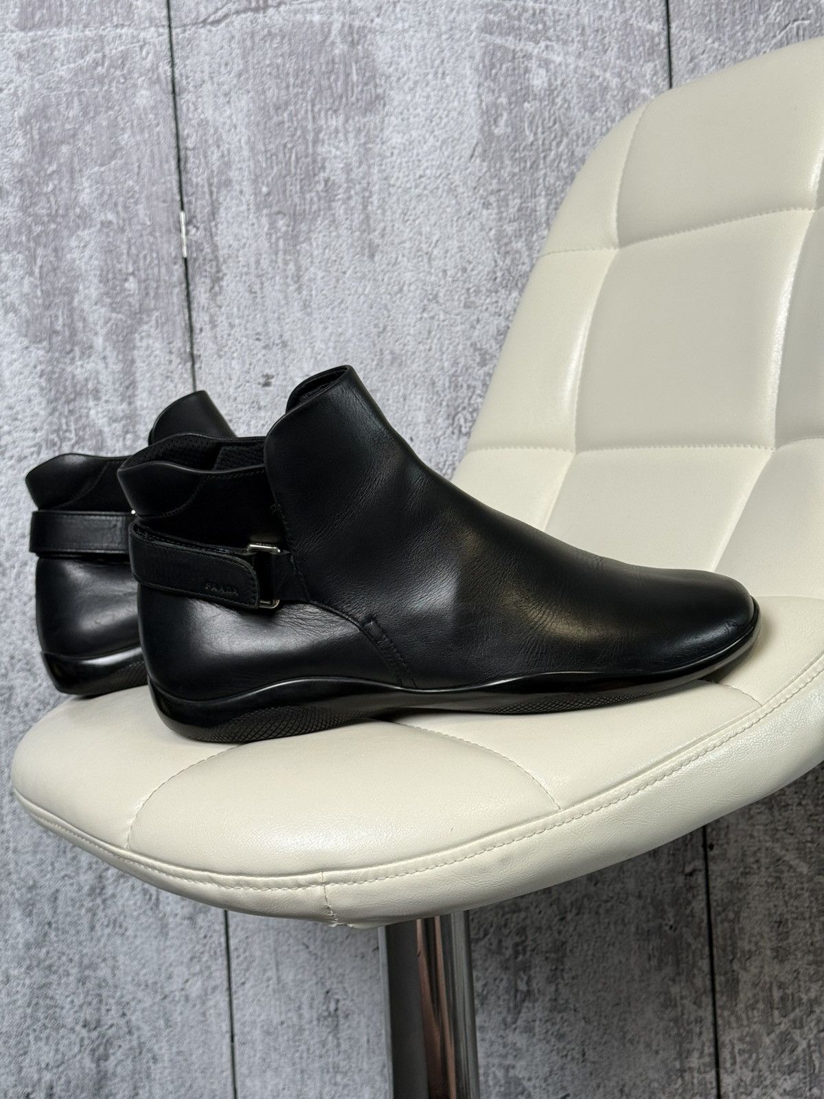 Prada Prada Sport Leather Ankle Boots Strap Men’s Chelsea Shoes Size US 11 / EU 44 - 9 Thumbnail