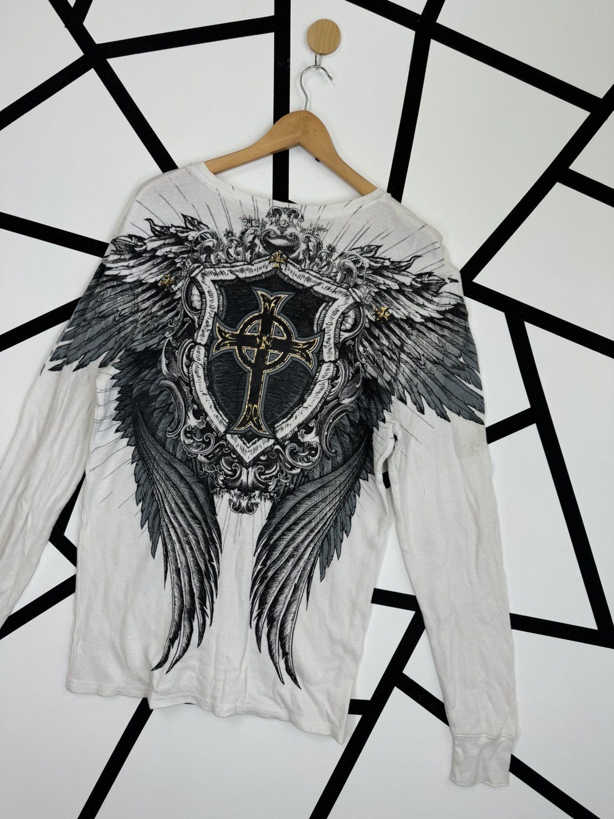Affliction Crazy Vintage Y2K EXTREME COUTURE Cross Skull Shirt Size US M / EU 48-50 / 2 - 8 Thumbnail