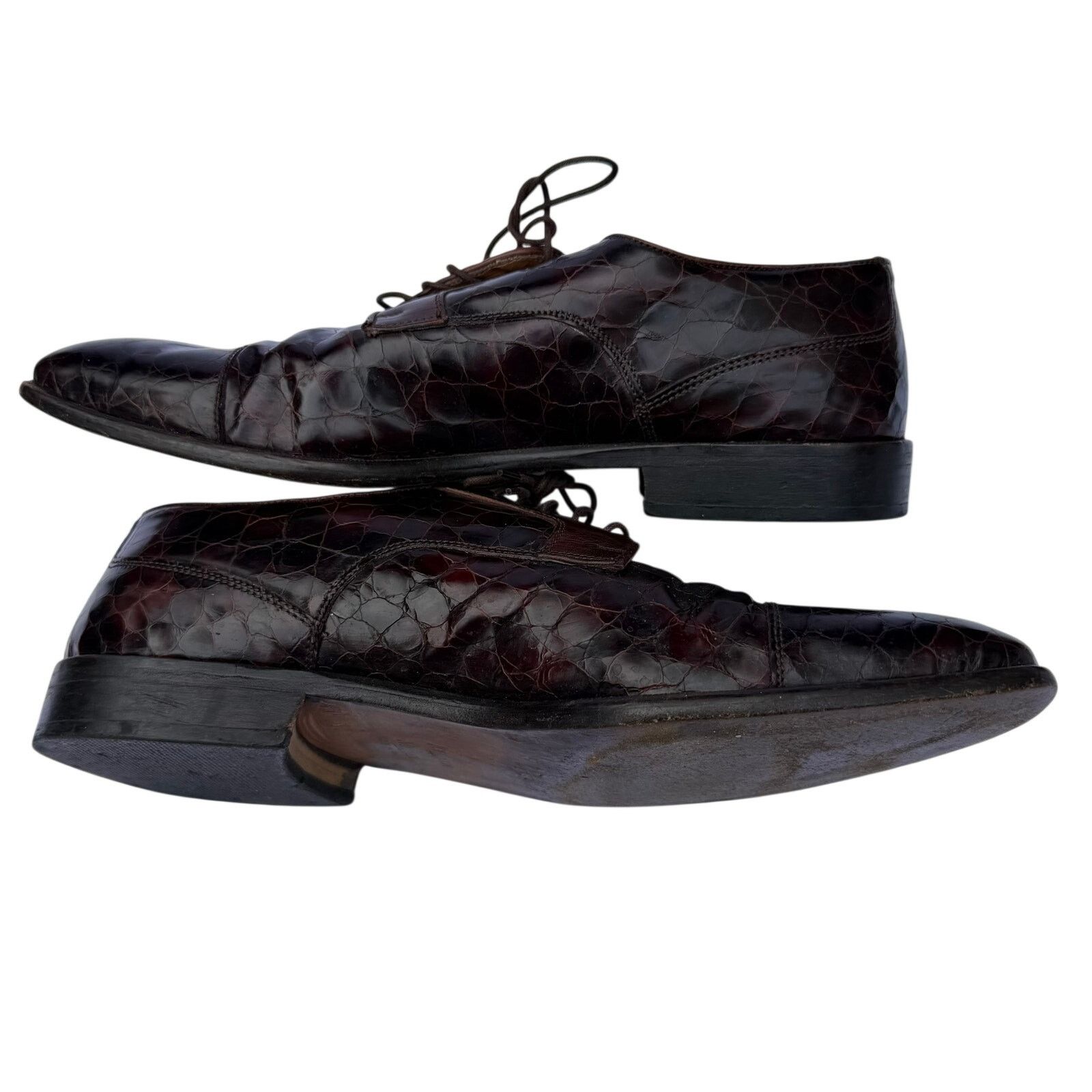 Johnston & Murphy Johnston & Murphy Croc Embossed Cap Toe Oxfords 10.5M Size US 10.5 / EU 43-44 - 5 Thumbnail