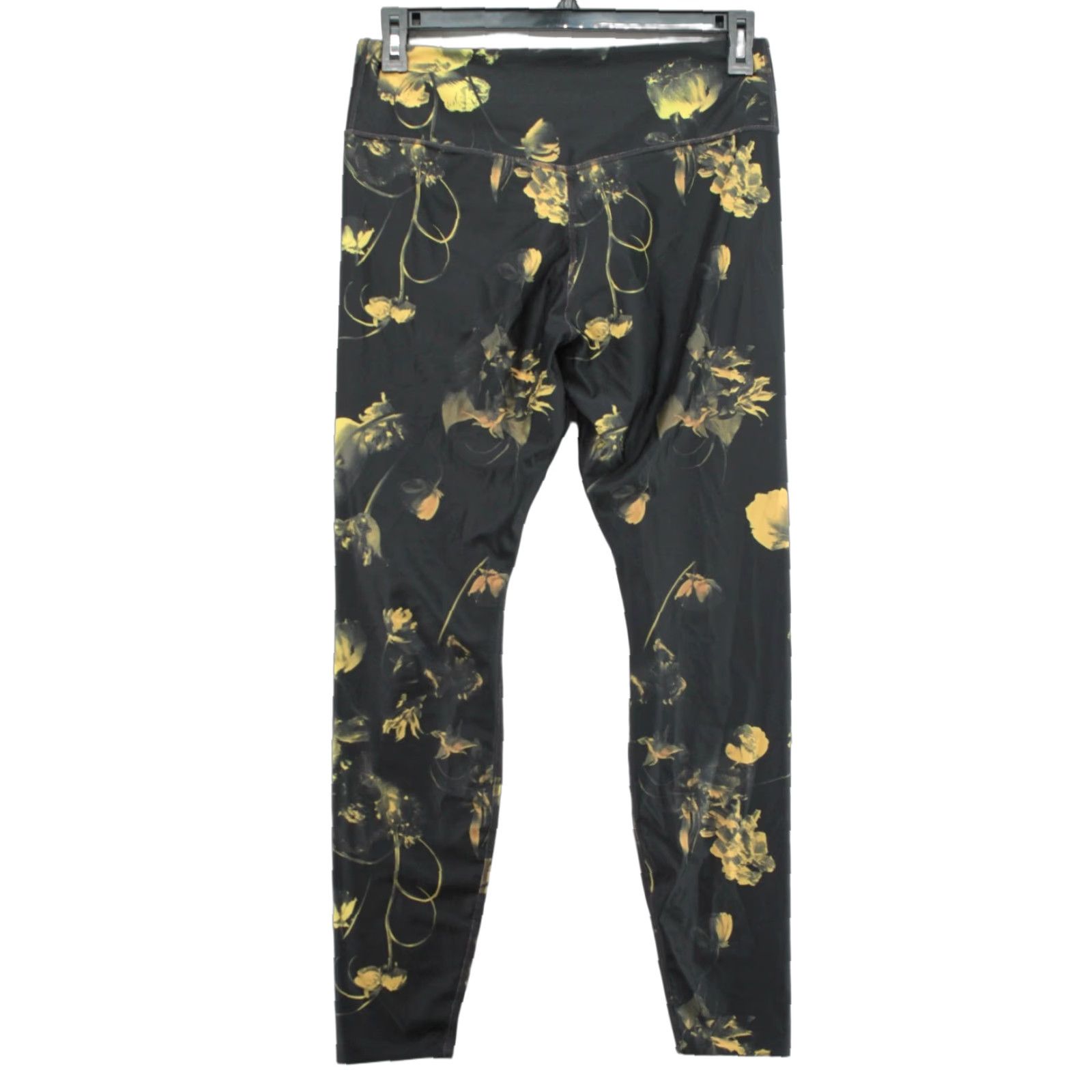 Nike Nike Women’s XL Black & Yellow Floral All Over Rose Prints Activewear Legging Shirt? Size 40" / US 18 - 1 Thumbnail