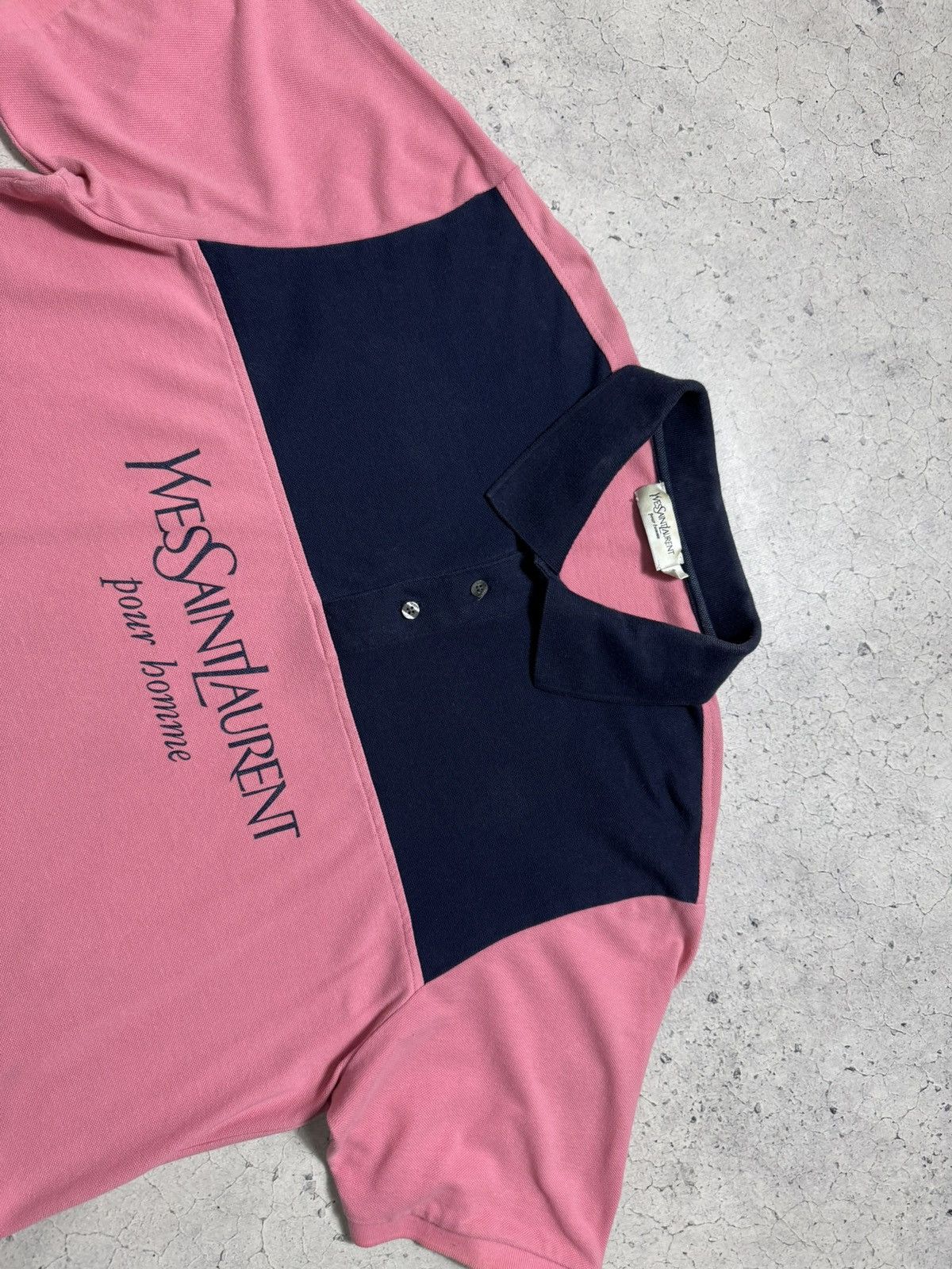 Yves Saint Laurent Yves Saint Laurent YSL Big Logo Vintage Polo Shirt Size XXL Size US XXL / EU 58 / 5 - 4 Thumbnail