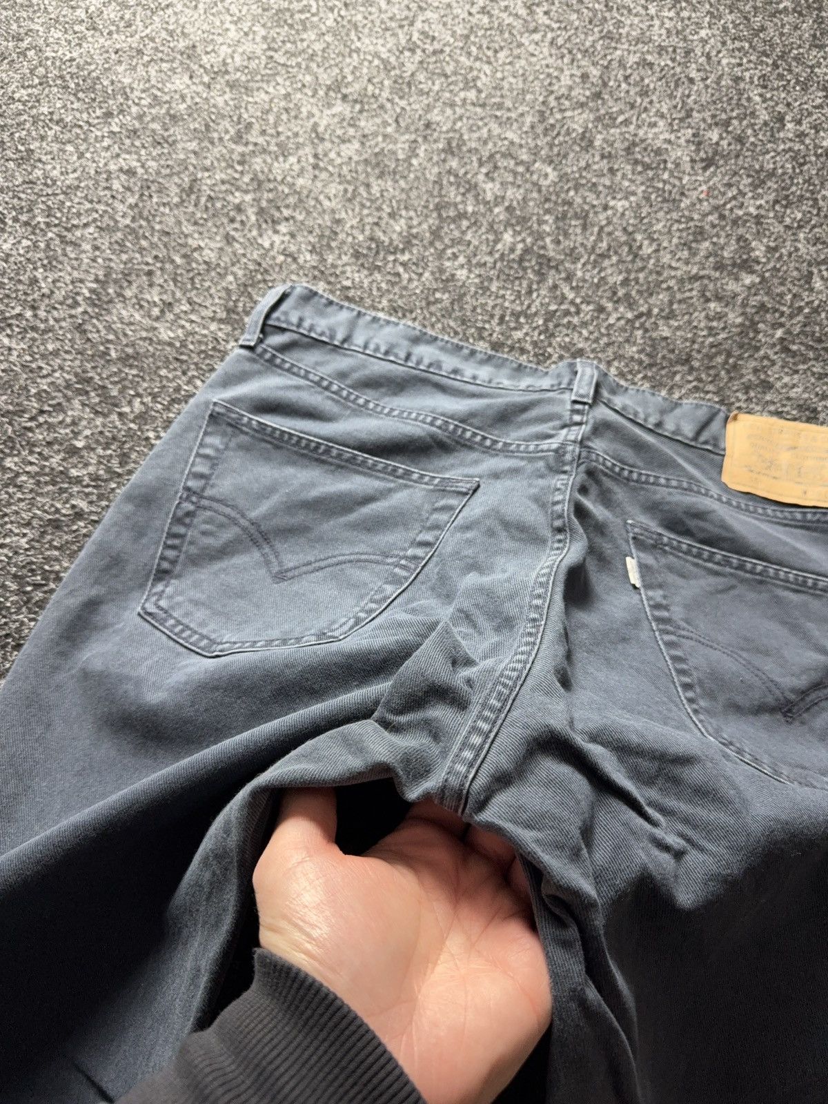 Levi's Vintage Clothing Vintage 90s USA Retro Levi’s 551 Jeans Faded Grey / Blue Size US 35 - 21 Thumbnail