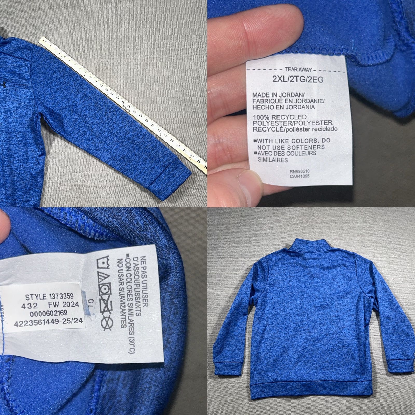 Under Armour Under Armour Sweatshirt Long Sleeve Pullover XXL Blue Fleece Twist Logo Size US XXL / EU 58 / 5 - 8 Thumbnail