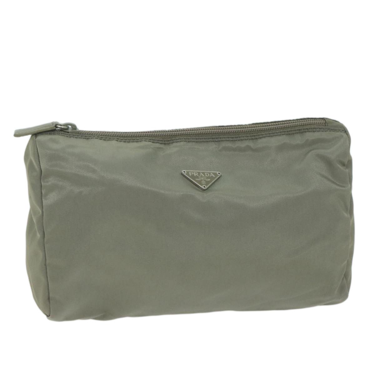 image of Prada Pouch Nylon Gray Auth Bs11670 in Grey, Women's
