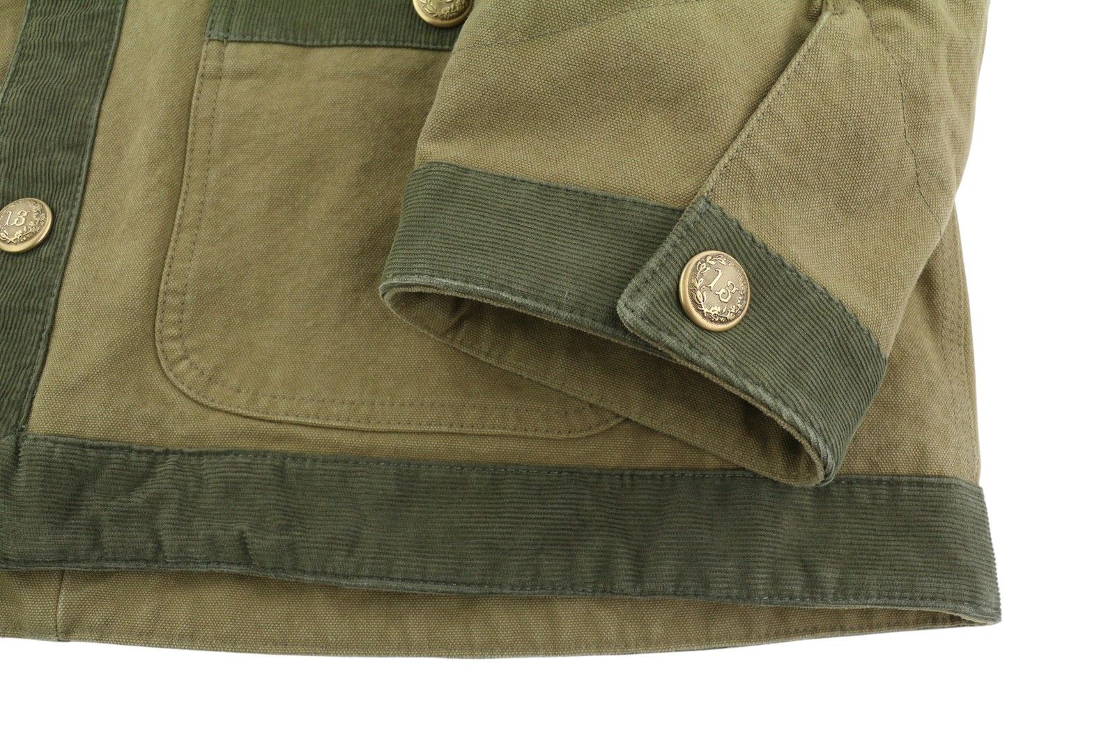 R13 CORD TRIMMED CHORE S Dusky Tan Canvas Oversized 86708 Size S / US 4 / IT 40 - 8 Thumbnail