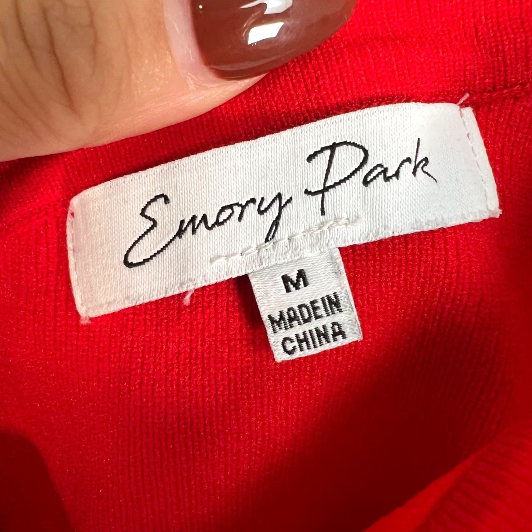 Vintage Emory Park Womens M Red One-Shoulder Midi Dress W/ Cutouts & Back Slit Bodycon - Adult, Regular, Solid, Sleeveless, Spring Summer, Womens, Dress Size M / US 6-8 / IT 42-44 - 3 Thumbnail