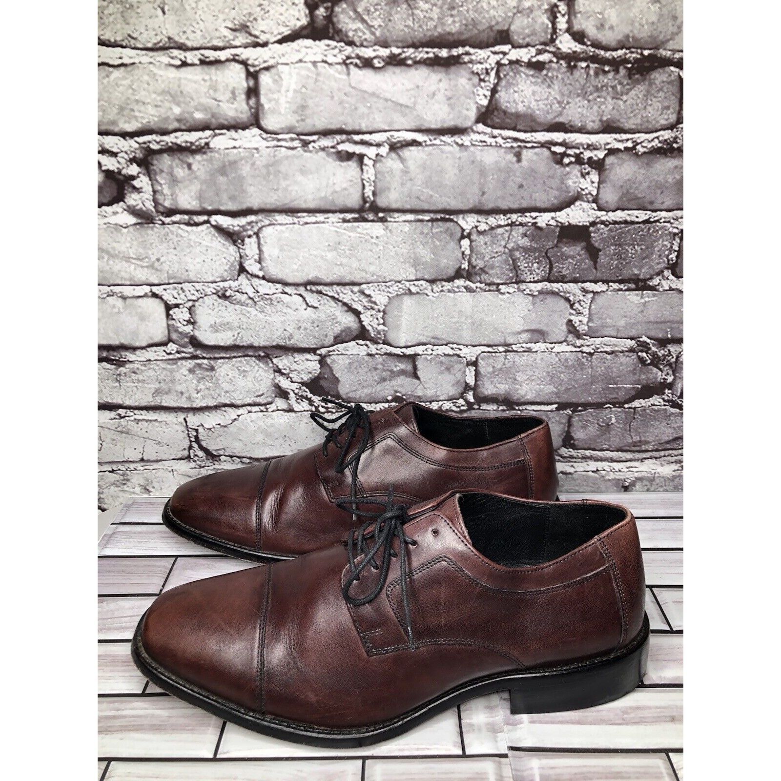 Johnston & Murphy J. Murphy Johnston & Murphy Burgundy Leather Oxfords Dress S Size US 10.5 / EU 43-44 - 10 Thumbnail