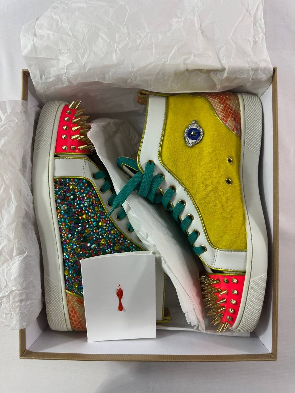Christian Louboutin Christian Louboutin No Limit Spikes Flat Python Fresh Strass Size US 11 / EU 44 - 17 Thumbnail
