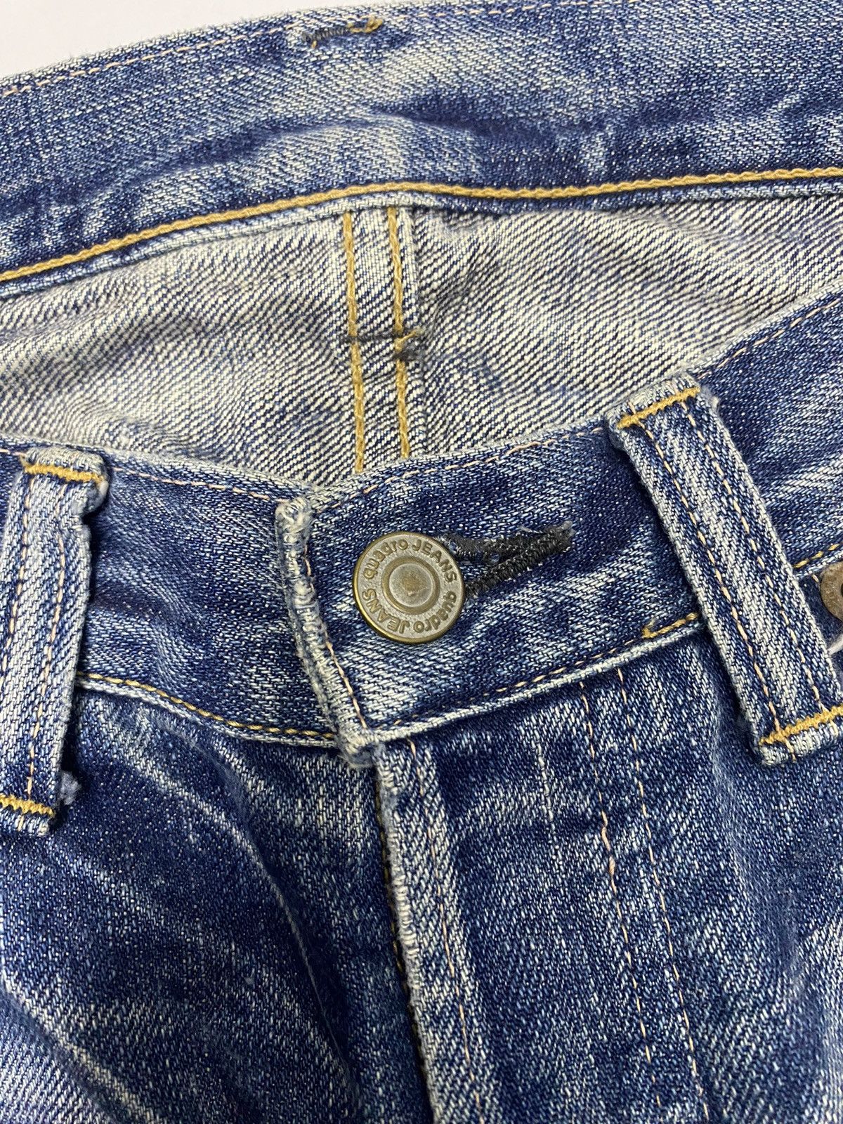 Kapital 🇯🇵 MADE IN JAPAN QUADRO DISTRESS DENIM HELMUT LANG STYLE Size US 32 / EU 48 - 9 Thumbnail