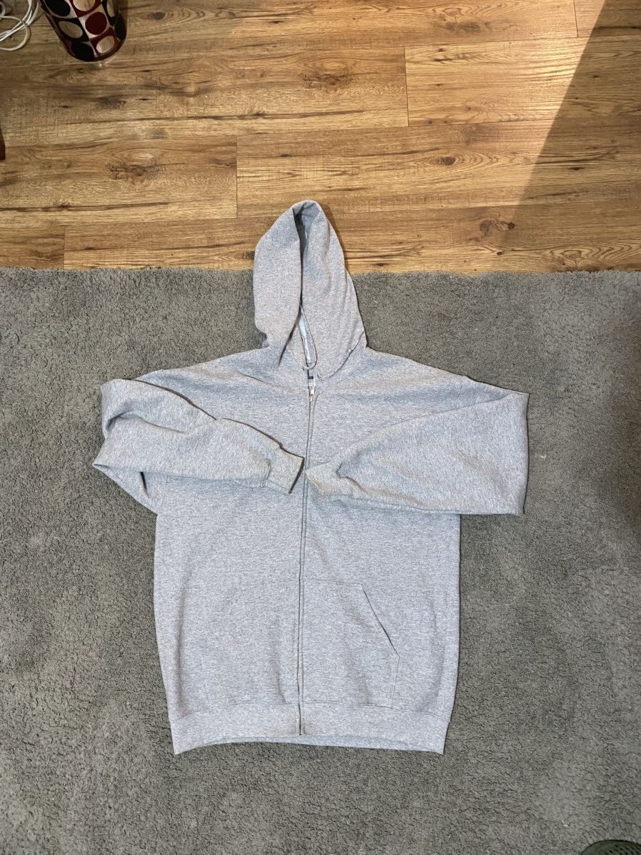 Gildan Grey zip up hoodie Size US L / EU 52-54 / 3 - 1 Thumbnail