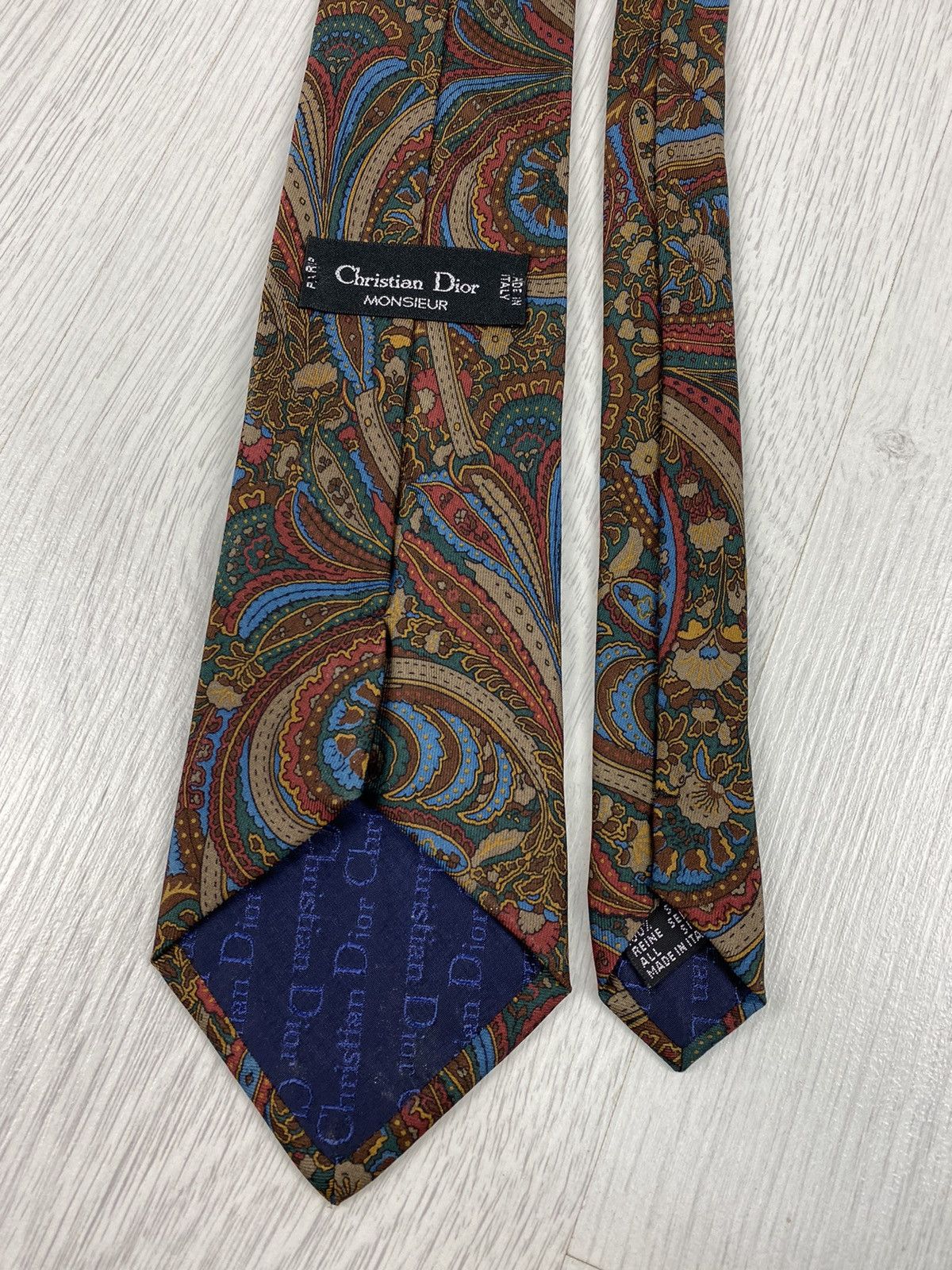Christian Dior Monsieur Vintage Christian Dior Monsieur Floral Tie 100% Silk Size ONE SIZE - 1 Thumbnail