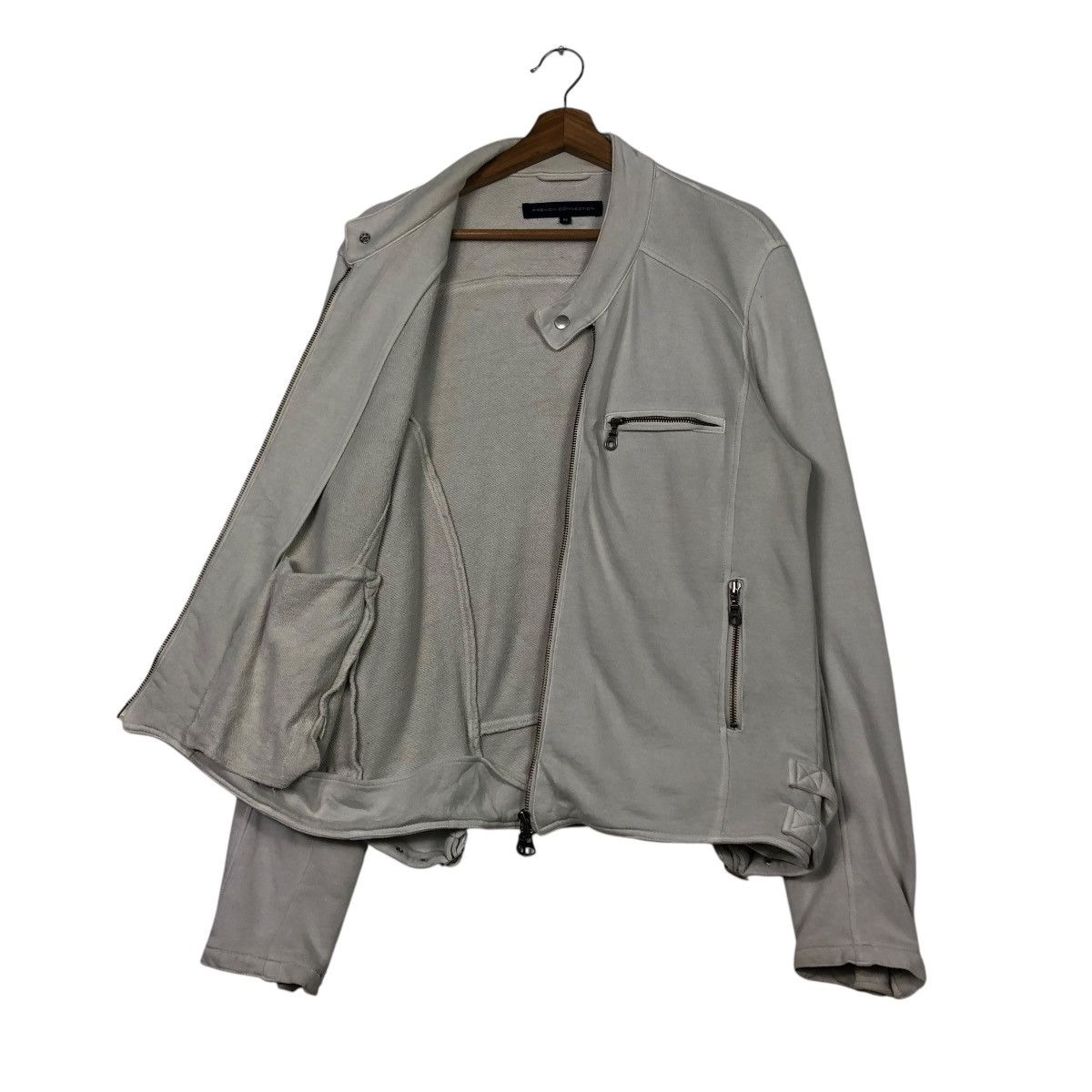 Issey Miyake 🔥VINTAGE CROPPED BIKER JACKET FRENCH CONNECTION BONDAGE Size US M / EU 48-50 / 2 - 13 Thumbnail