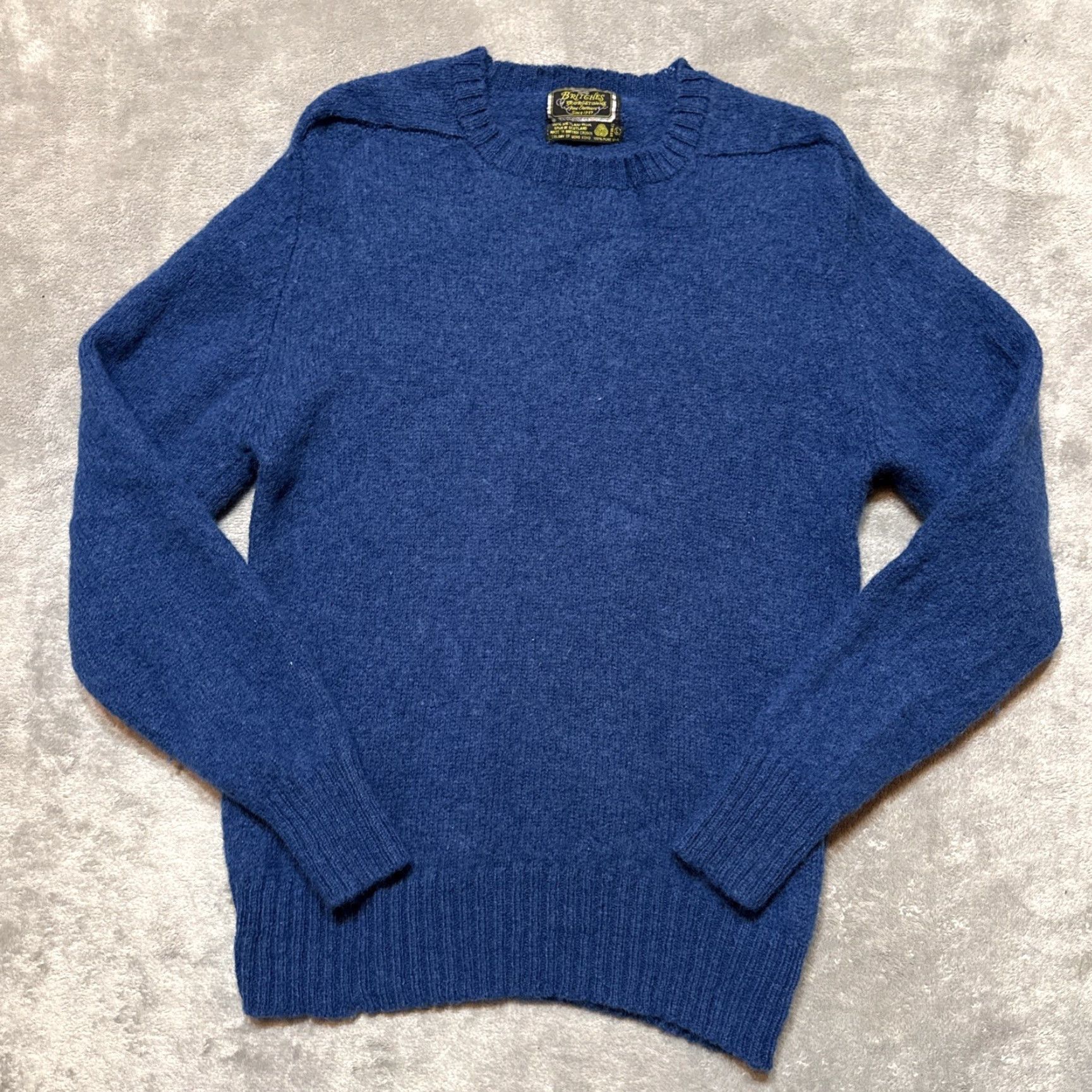 Vintage VINTAGE Britches Of Georgetown Sweater Pullover Size L Blue Shetland Wool Crew Neck Long Sleeve Men Regular Size US L / EU 52-54 / 3 - 2 Thumbnail