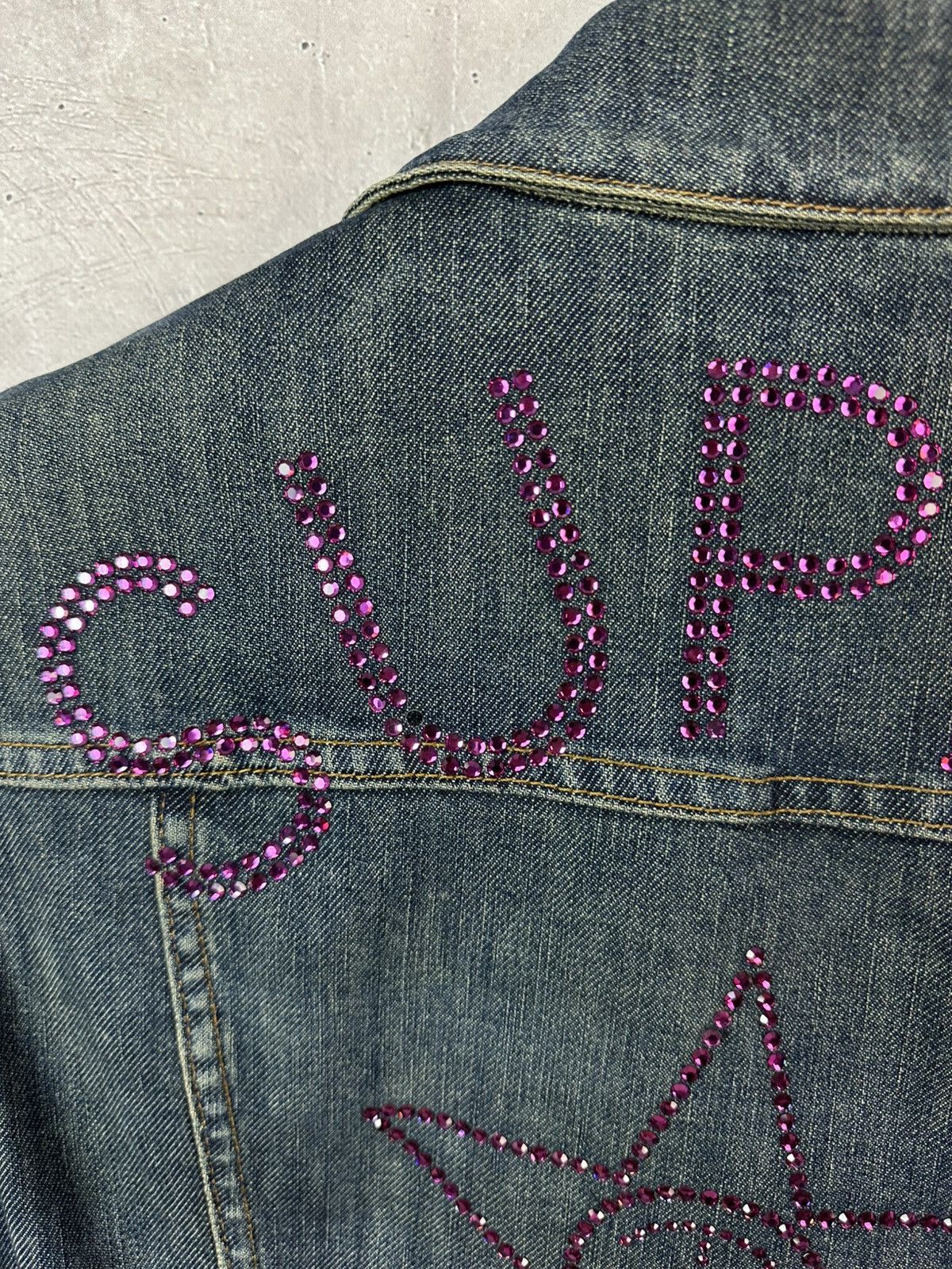 John Richmond Vintage Richmond Sequin Logo Denim Women’s Jacket Size S / US 4 / IT 40 - 9 Thumbnail