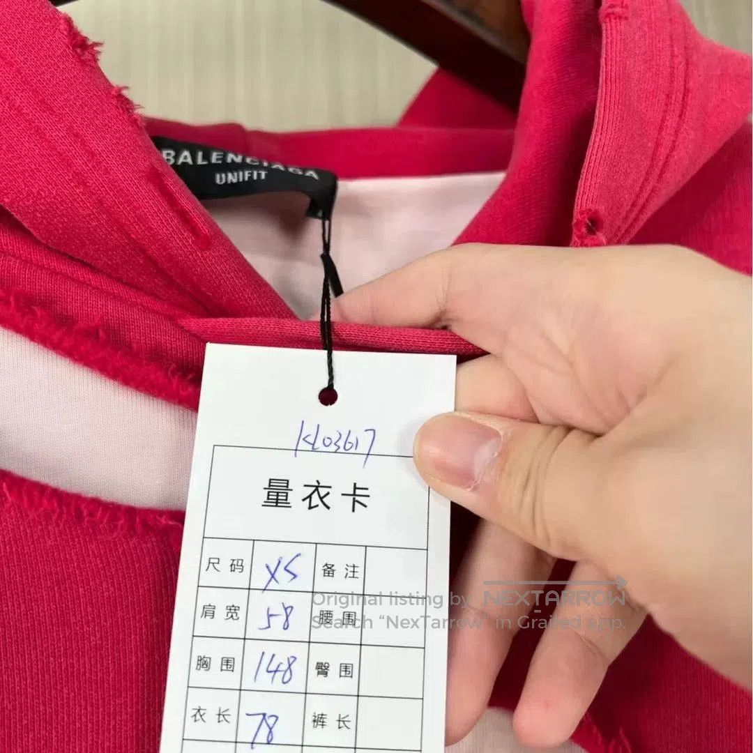 Balenciaga balenciaga red distressed graphic hoodie. Size US XS / EU 42 / 0 - 7 Thumbnail