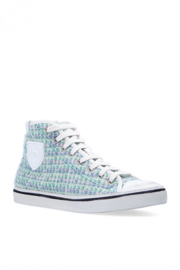 Saint Laurent Paris o1s1wg111024 Bedford Sneakers Tweed Leather in White/Blue Size US 5.5 / IT 35.5 - 4 Thumbnail