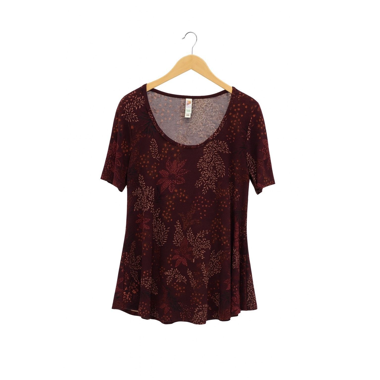 Other LuLaRoe Floral Perfect Tee Women’s Small – Purple Short Slee Size S / US 4 / IT 40 - 3 Thumbnail