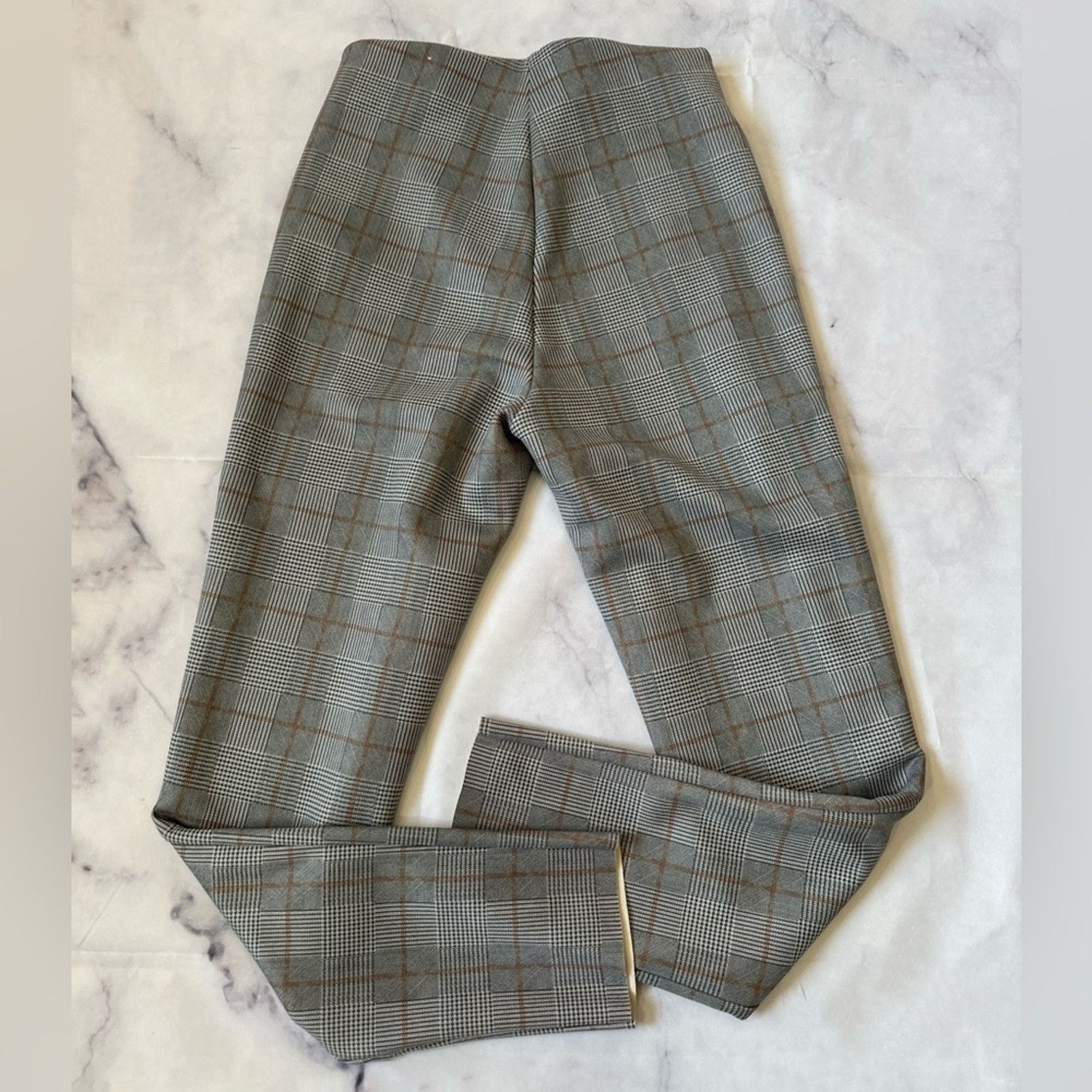 Zara Zara Checkered Mid Rise Leggings Size 27" / US 4 / IT 40 - 5 Thumbnail