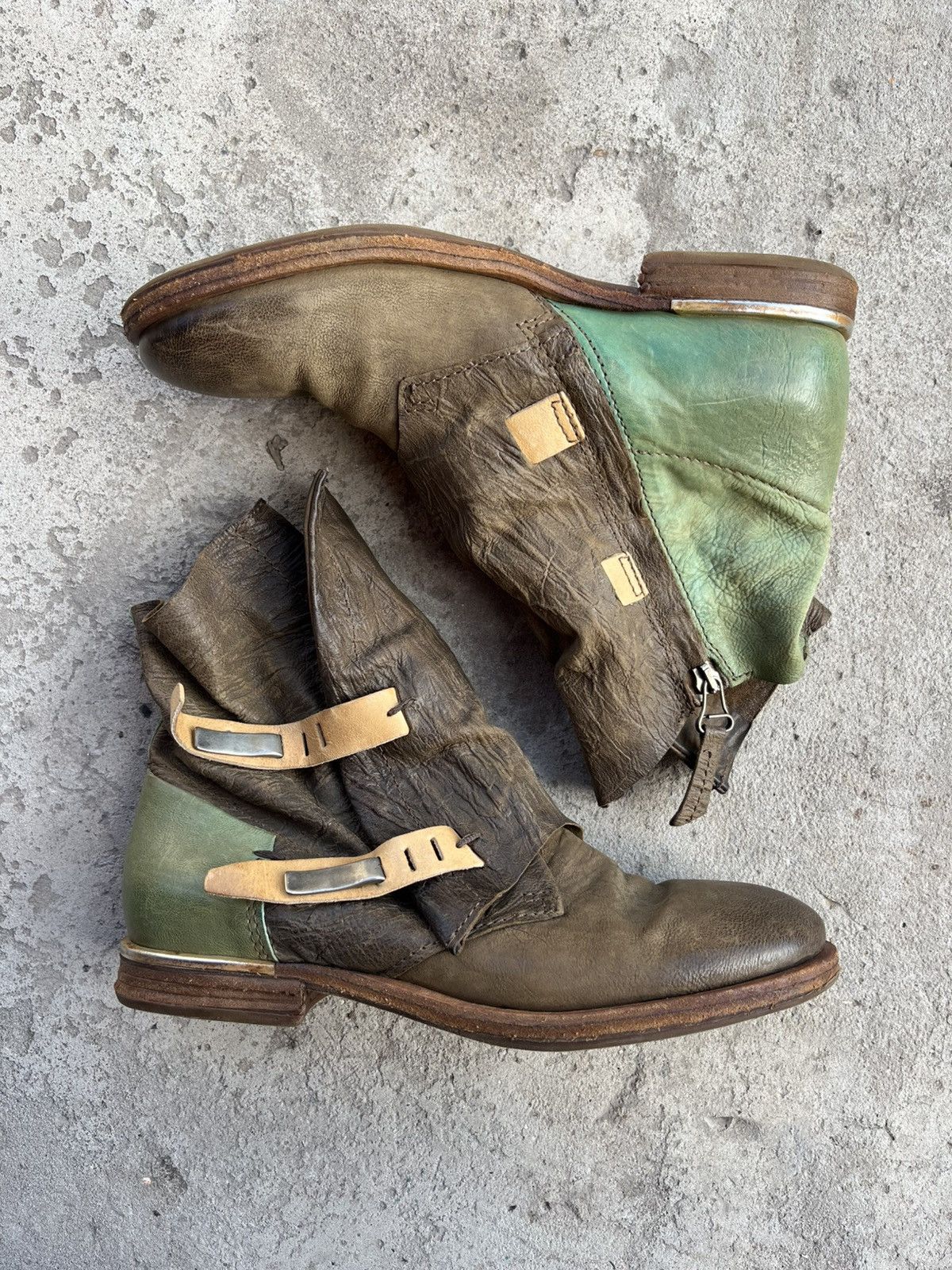 Airstep High Anke Leather Boots Shoes like Guidi Y2K