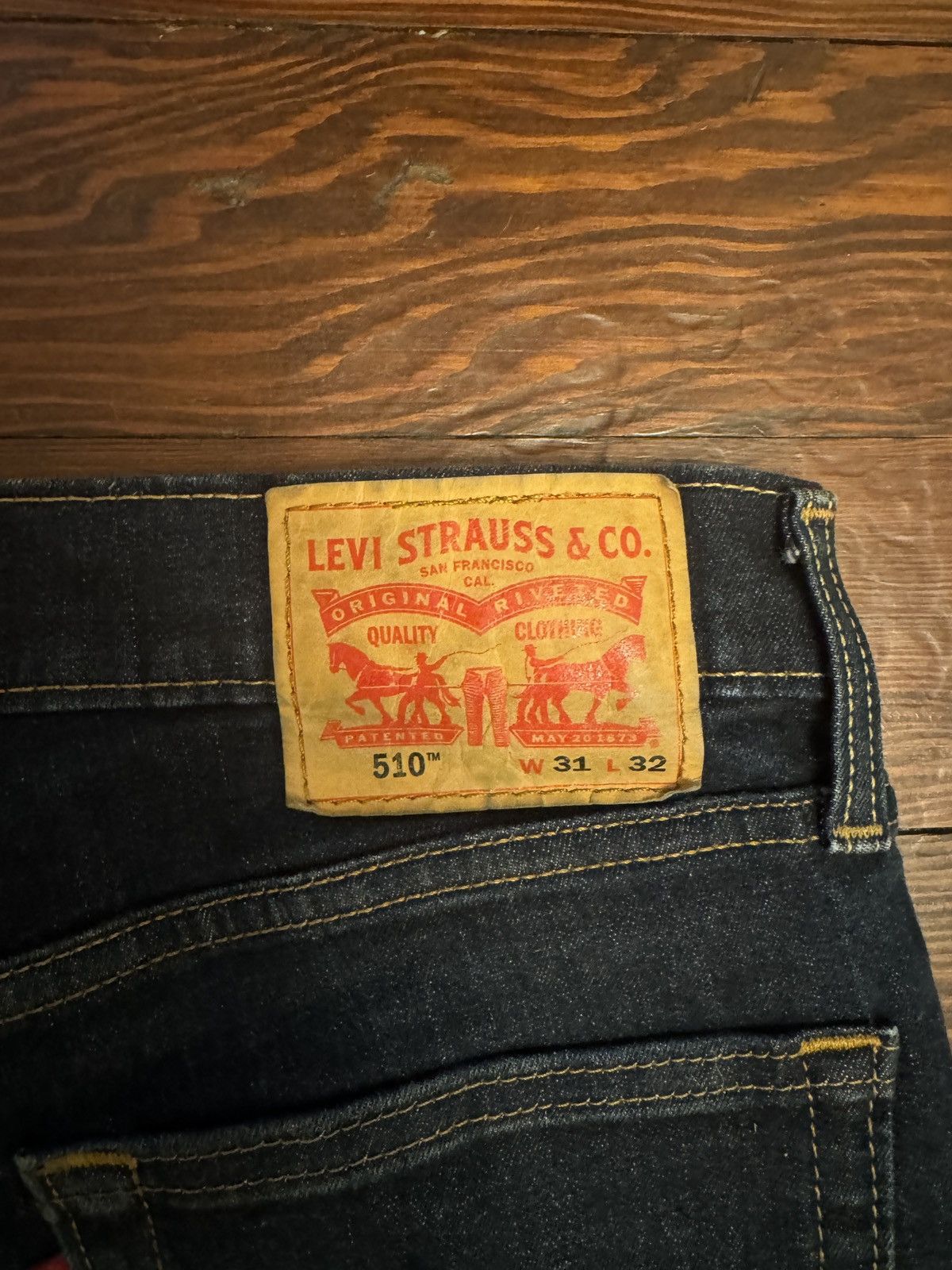 Levi's Men’s Levis’ 510 Blue Jeans Size 31 x 32 Size US 31 - 3 Thumbnail