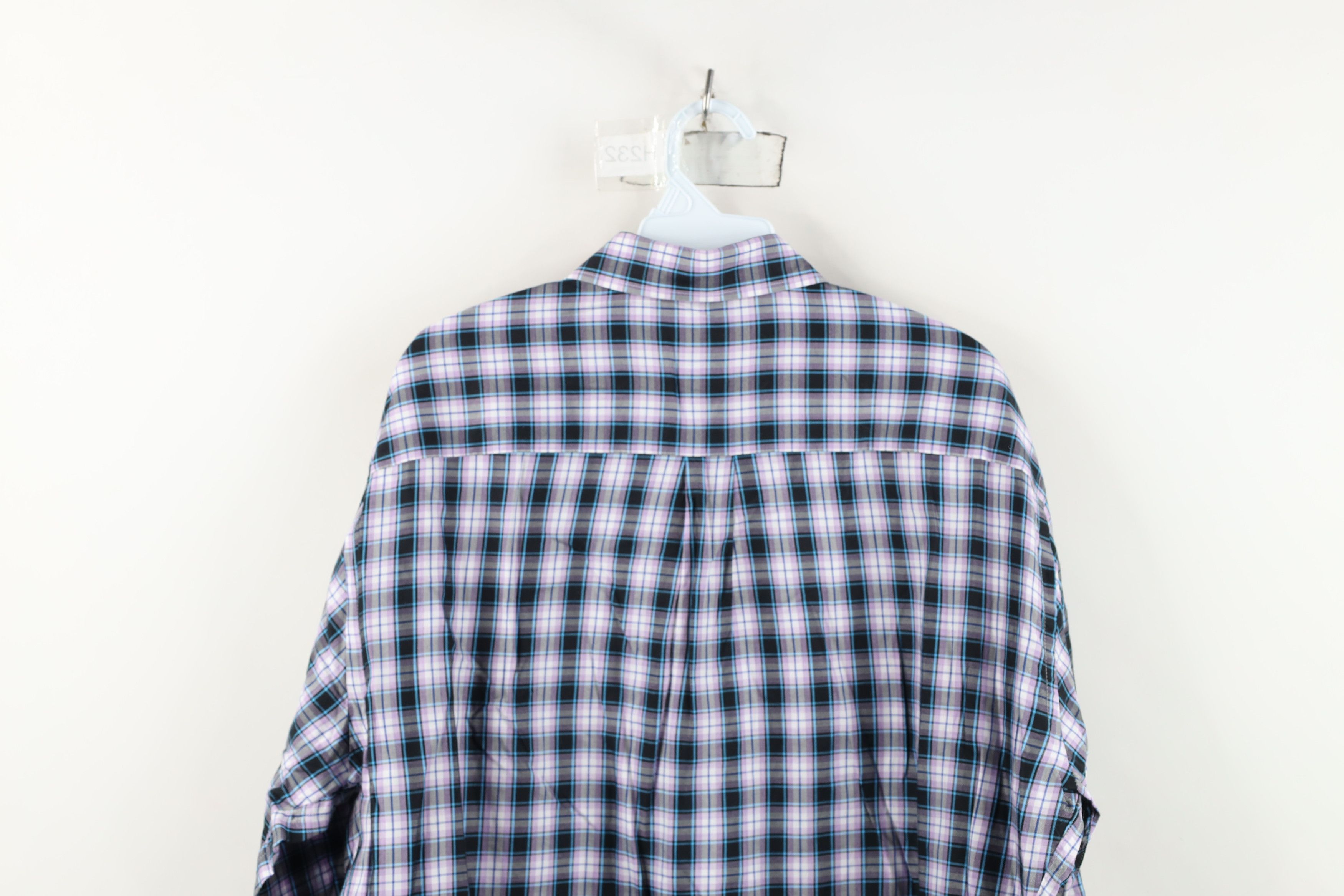Peter Millar Peter Millar Cotton Collared Button Down Shirt Purple Plaid Size US L / EU 52-54 / 3 - 11 Thumbnail
