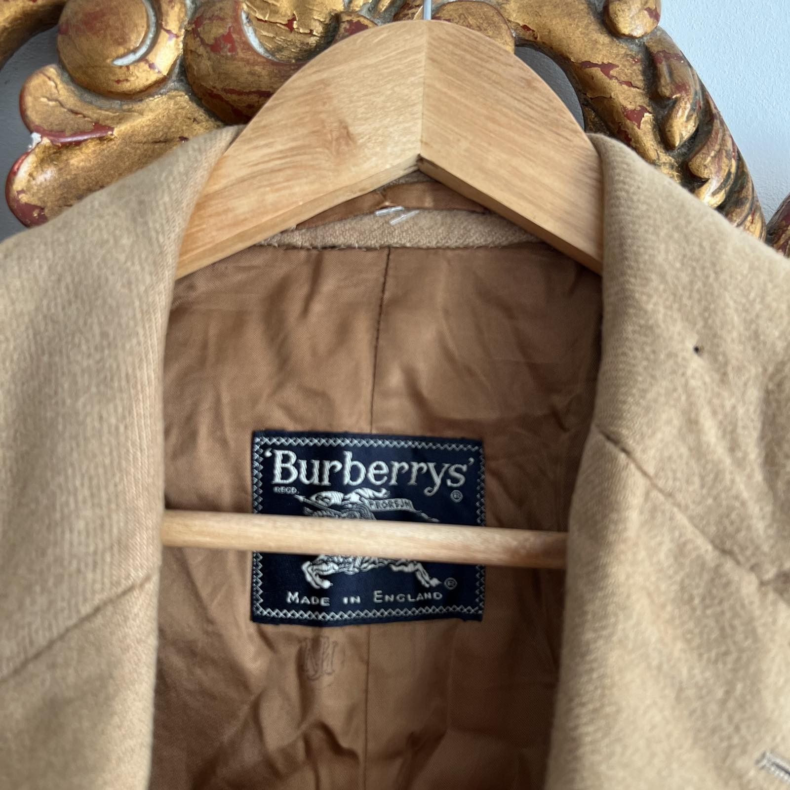 Burberry × Vintage VINTAGE LONG WOOL FLY COATS JACKET BURBERRYS HERRINGBONE Size US L / EU 52-54 / 3 - 5 Thumbnail