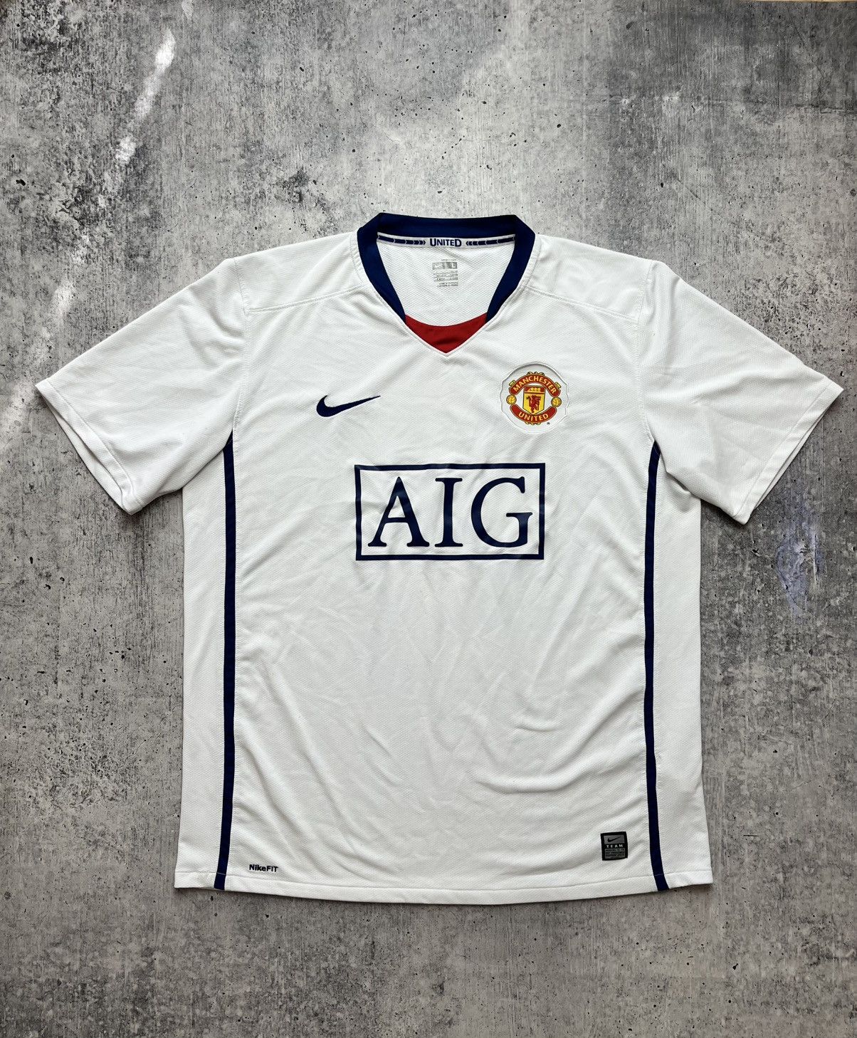 Nike MANCHESTER UNITED 2008 2009 AWAY JERSEY NIKE 287611-105 Size US L / EU 52-54 / 3 - 1 Thumbnail
