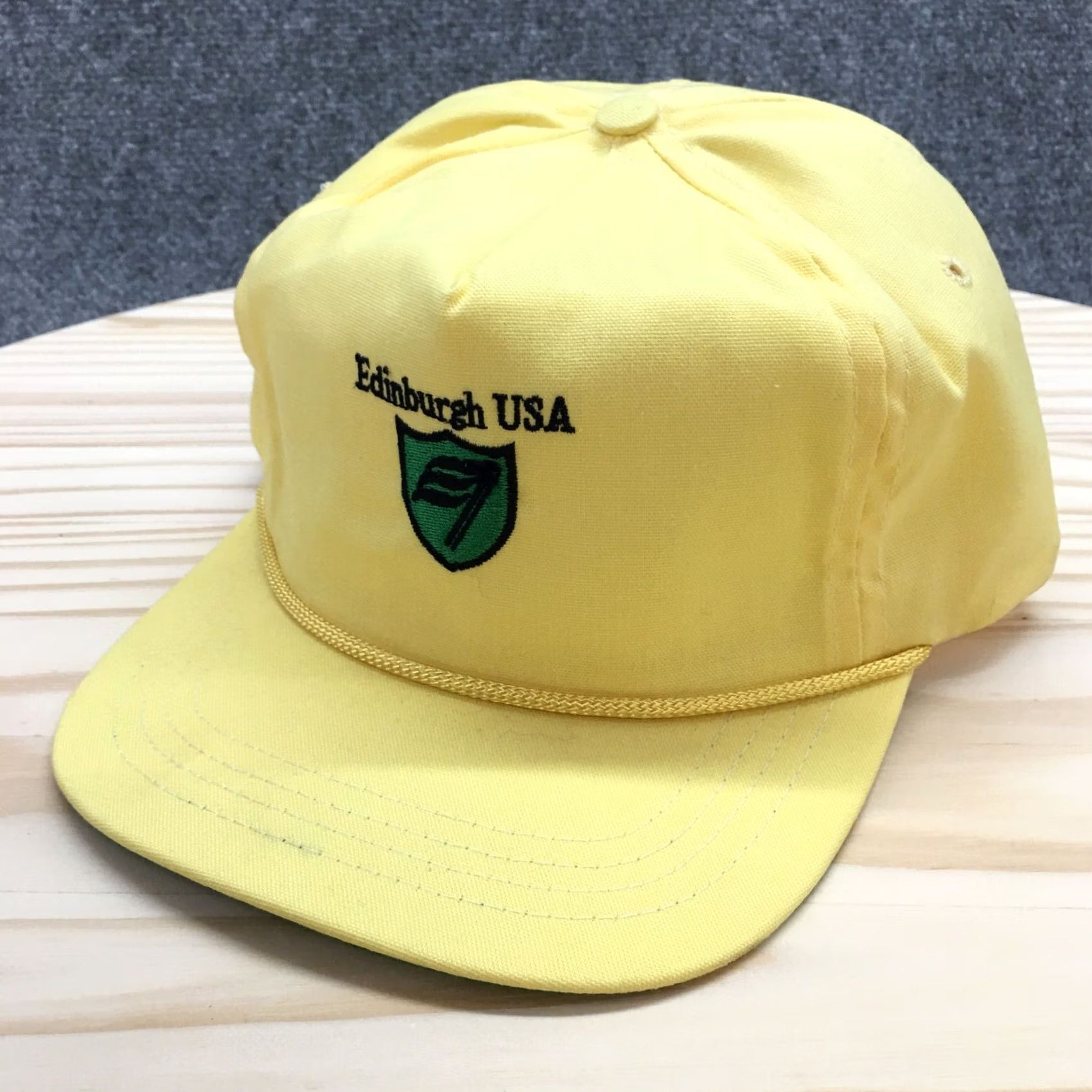 Roper Duckster Rope Hat USA Edinburgh Mens Yellow One Size Adjustable Embroidered Logo Size ONE SIZE - 2 Thumbnail