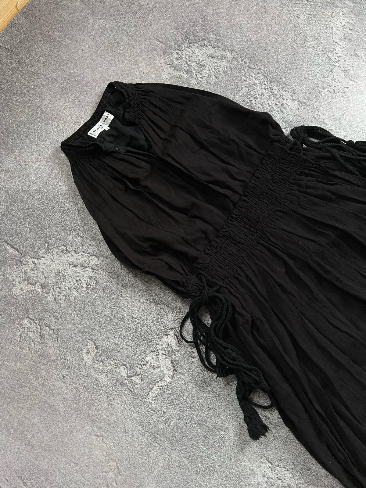 Apiece Apart × Vintage Vtg Apiece Apart New York Black Maxi Tank Dress Sleeveless Size S / US 4 / IT 40 - 4 Thumbnail