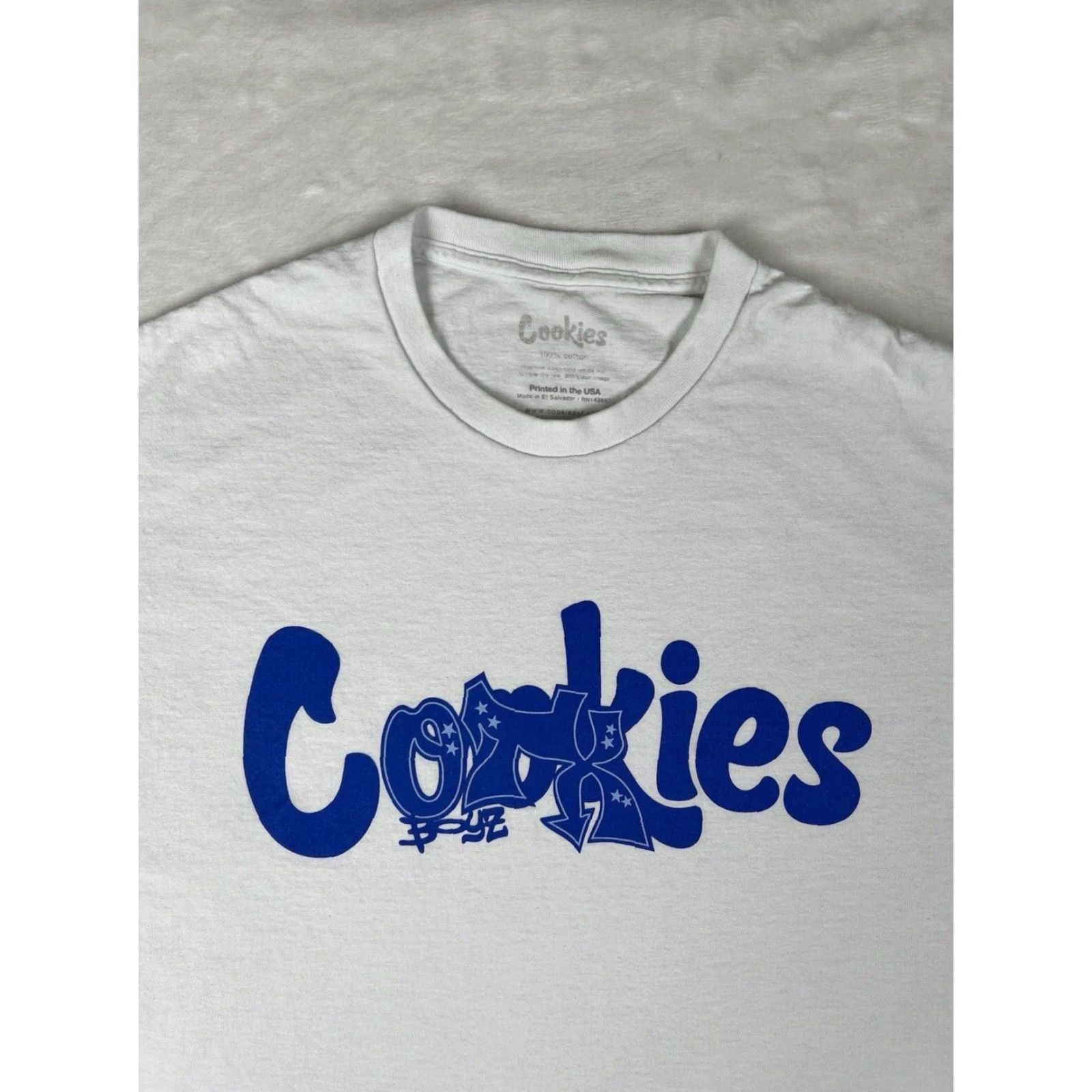 Spell Cookies x OTX Boyz Oh Geesy T-Shirt XL White Logo 90s Outdoor California Men Shirt Size US XL / EU 56 / 4 - 2 Thumbnail