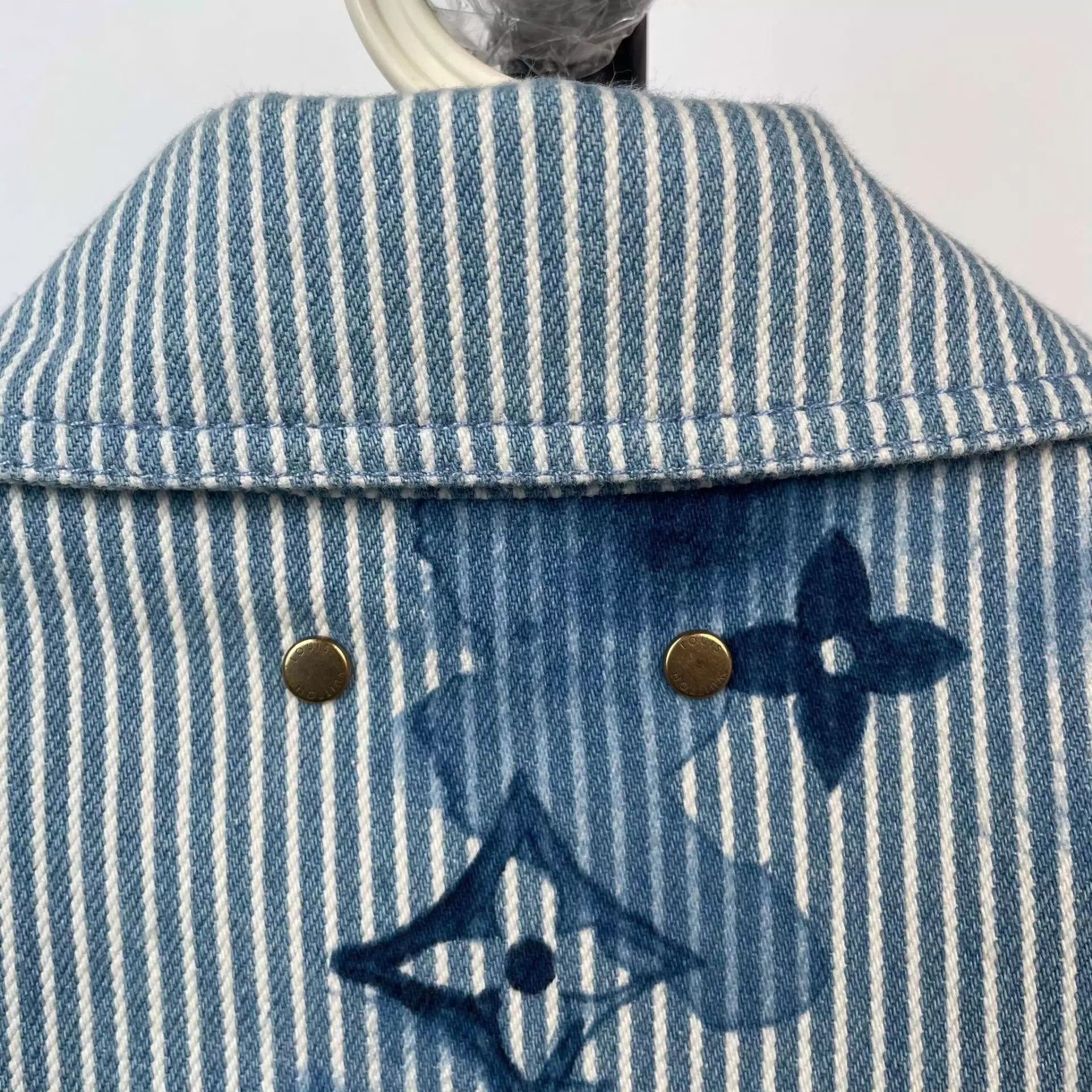Louis Vuitton LV striped splash ink blue denim shirt L Size US L / EU 52-54 / 3 - 8 Thumbnail