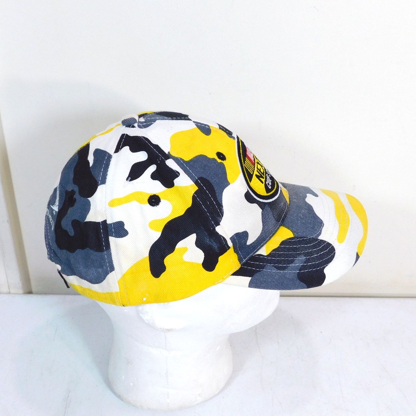 NASCAR Y2K NASCAR Nextel Cup Series Yellow Arctic Camo Hat OSFA Size ONE SIZE - 3 Thumbnail