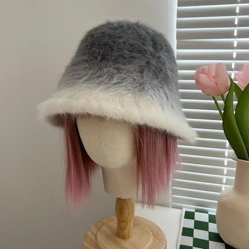 Designer Rabbit Hair Bucket Hat Size ONE SIZE - 2 Thumbnail