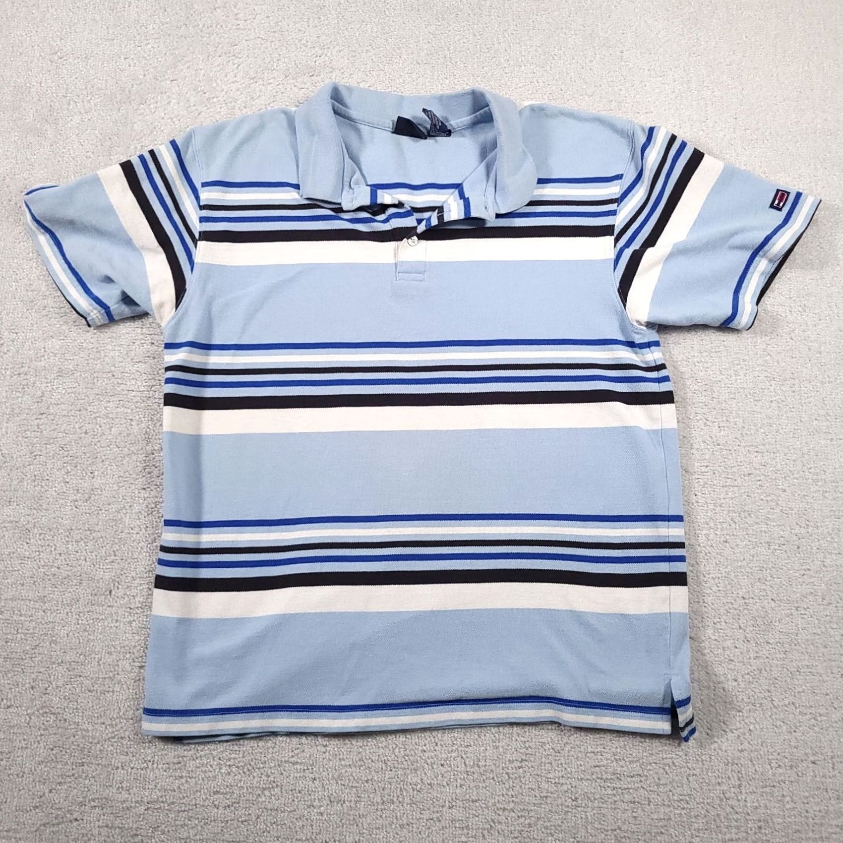 Bugle Boy VINTAGE Bugle Boy Striped Polo Shirt Mens Large Grunge Golf Shirt Size US L / EU 52-54 / 3 - 2 Thumbnail
