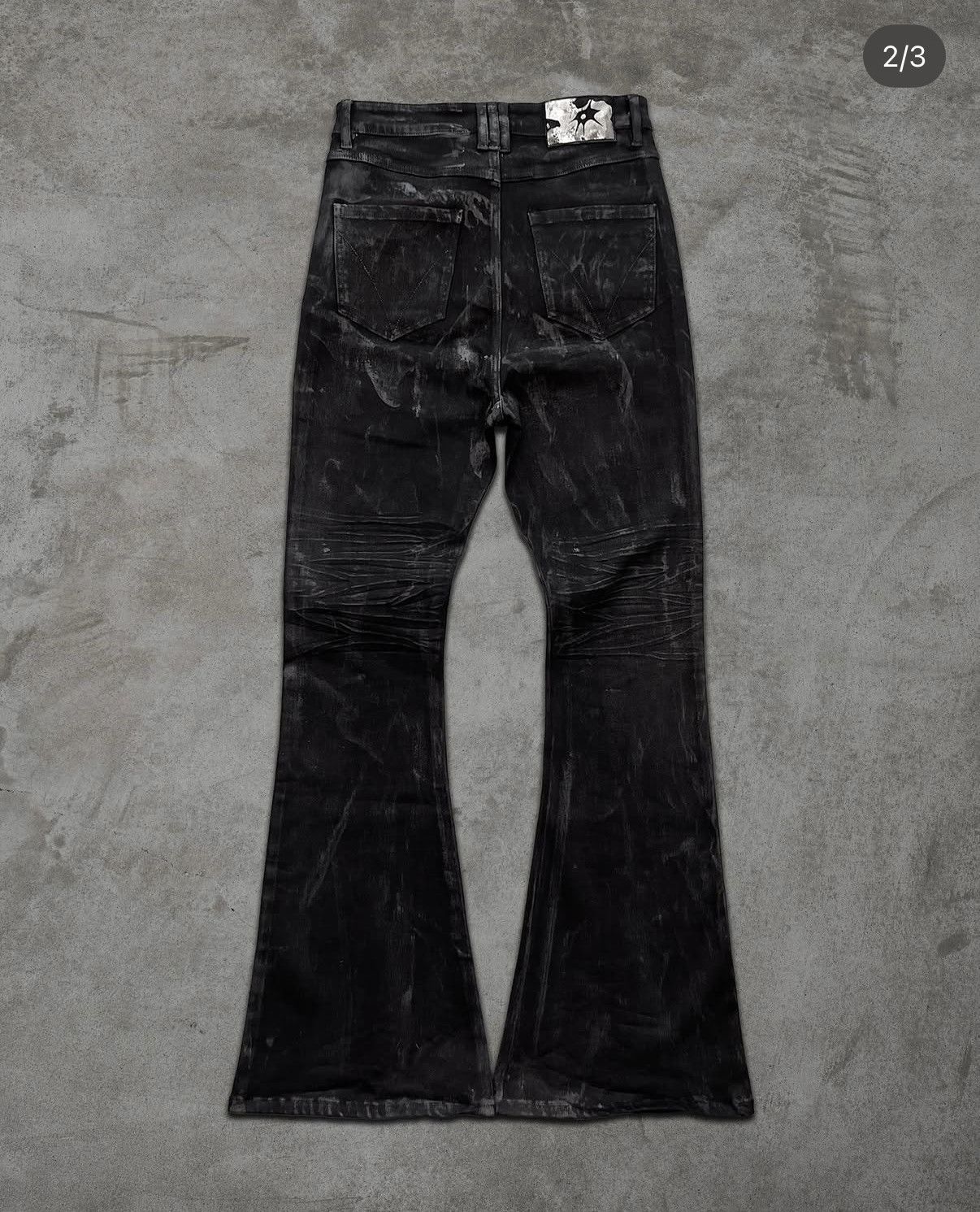 Other Oil Spill Flared Denim Size US 34 / EU 50 - 3 Thumbnail