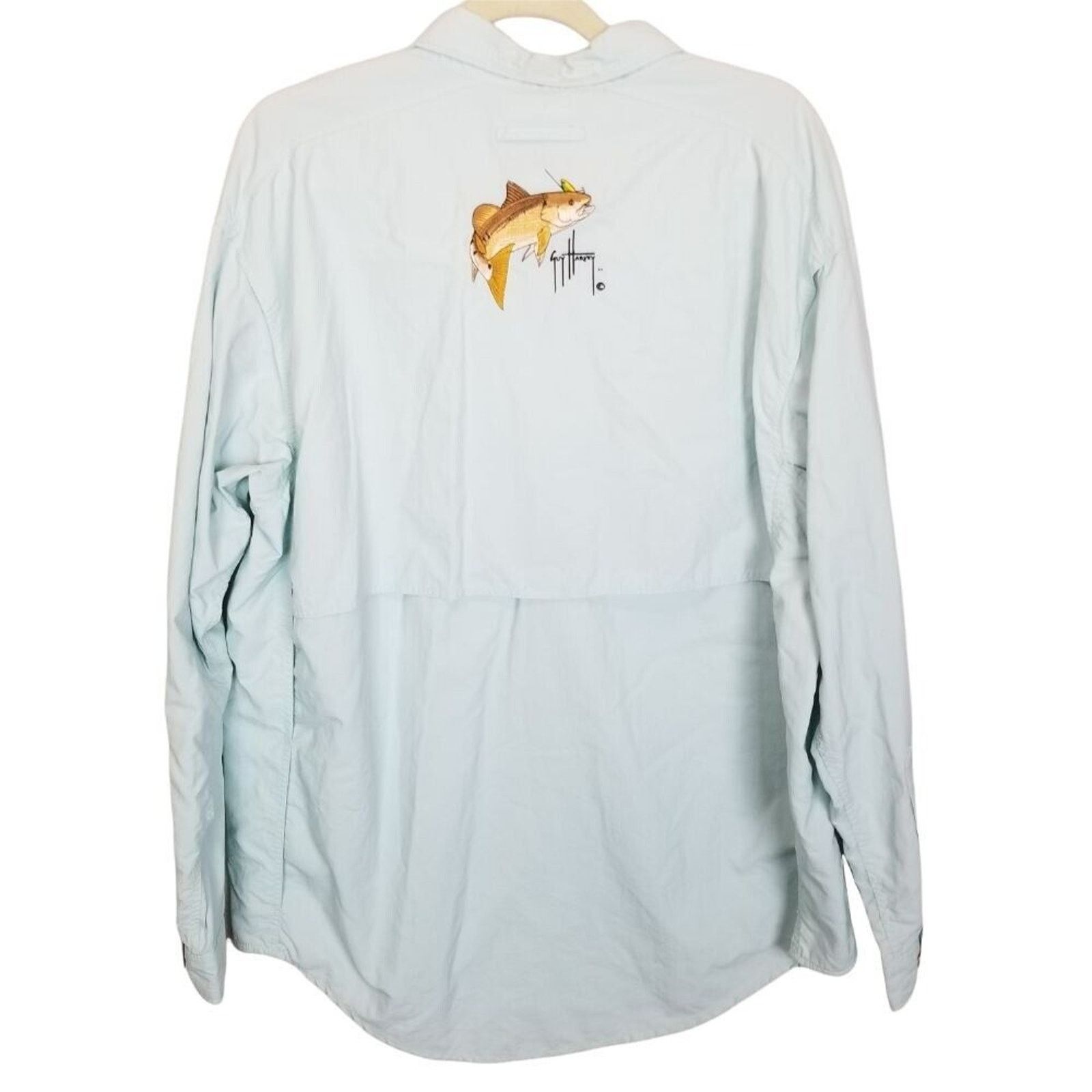 Guy Harvey Aftco Bluewater Guy Harvey Mens Vented Fishing Shirt Size L Size US L / EU 52-54 / 3 - 8 Thumbnail