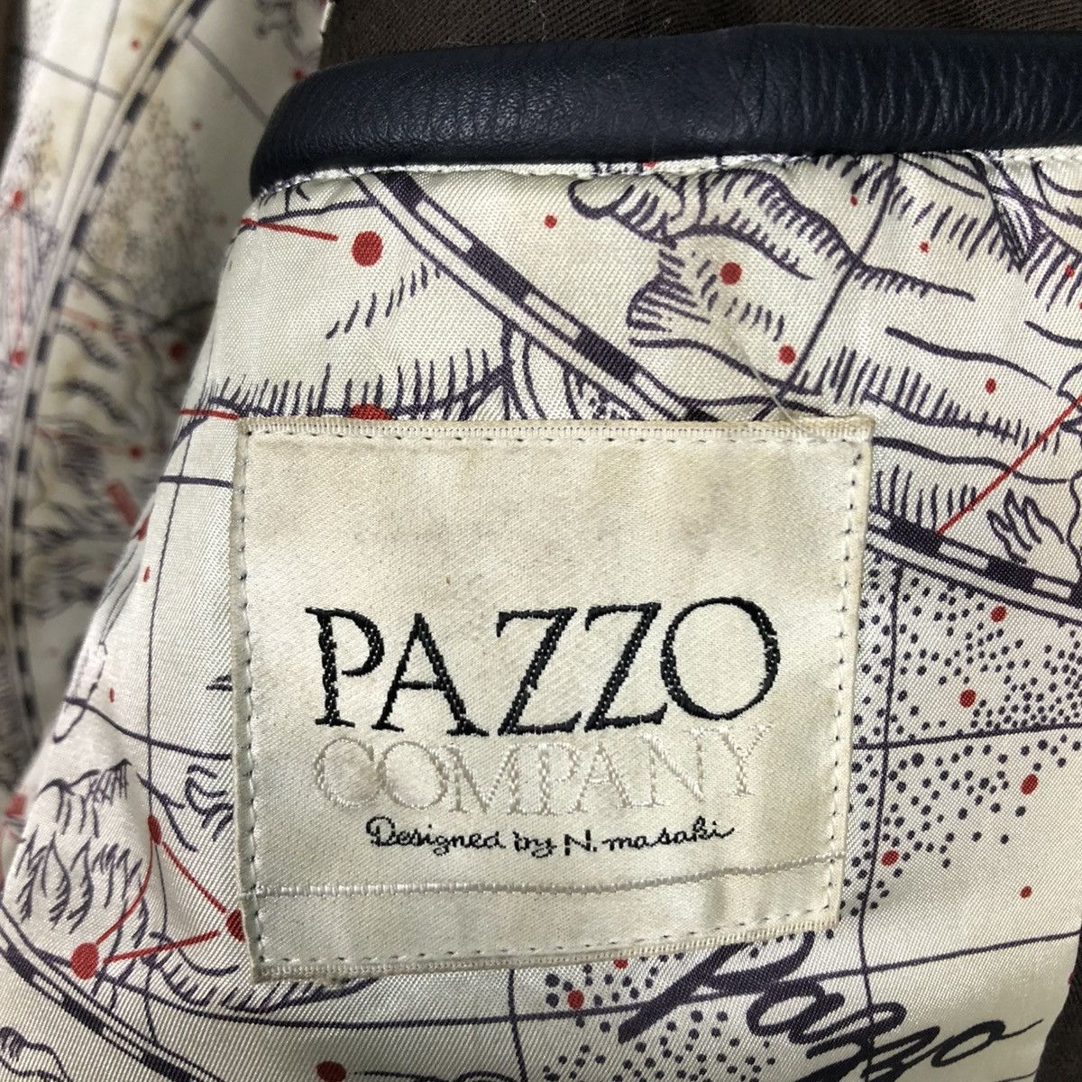Japanese Brand 🔥VINTAGE BOMBER LEATHER JACKET PAZZO COMPANY ISSEY MIYAKE Size US M / EU 48-50 / 2 - 22 Thumbnail