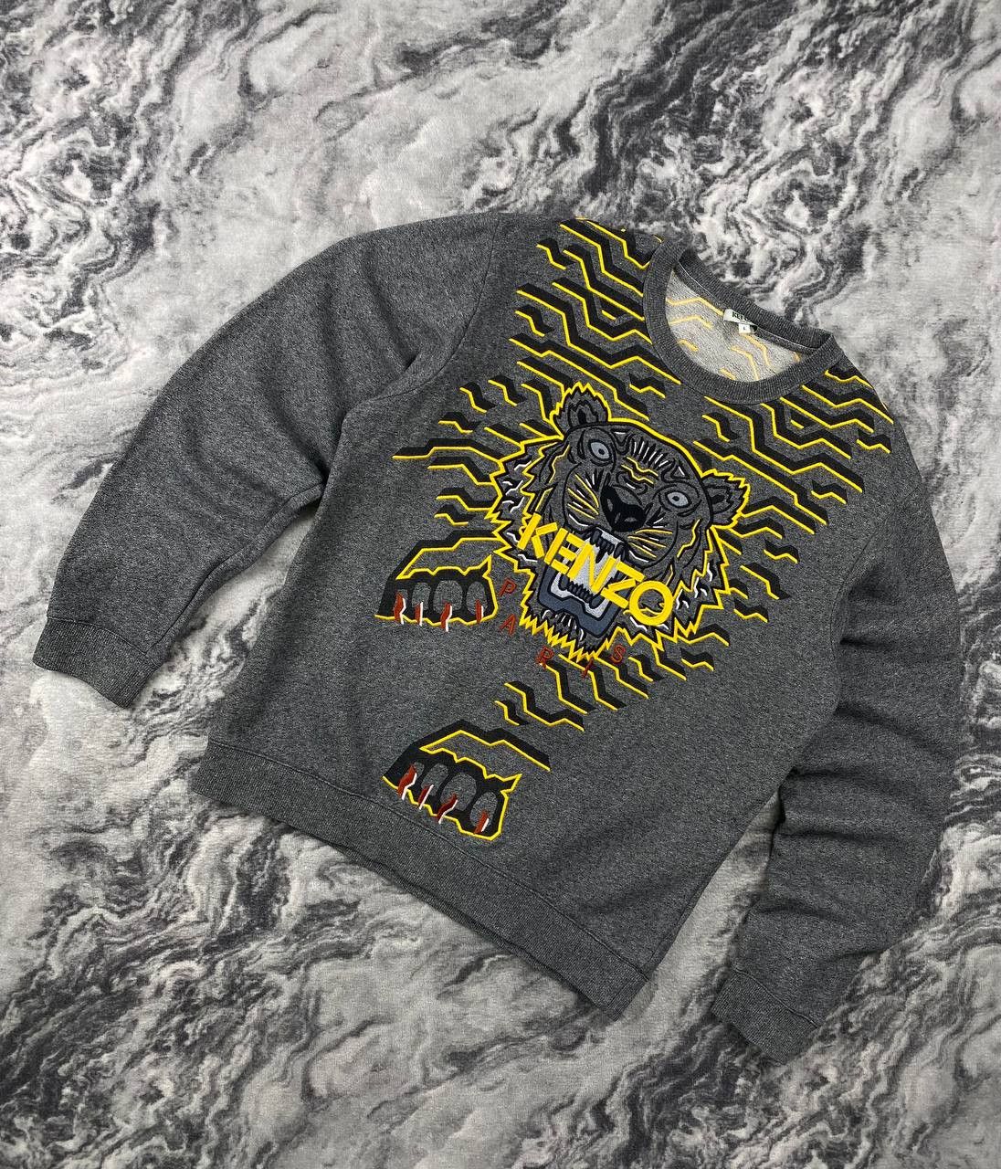 Kenzo Kenzo Paris Classic Tiger Embroidered Sweatshirt Men Size L Size US L / EU 52-54 / 3 - 1 Thumbnail