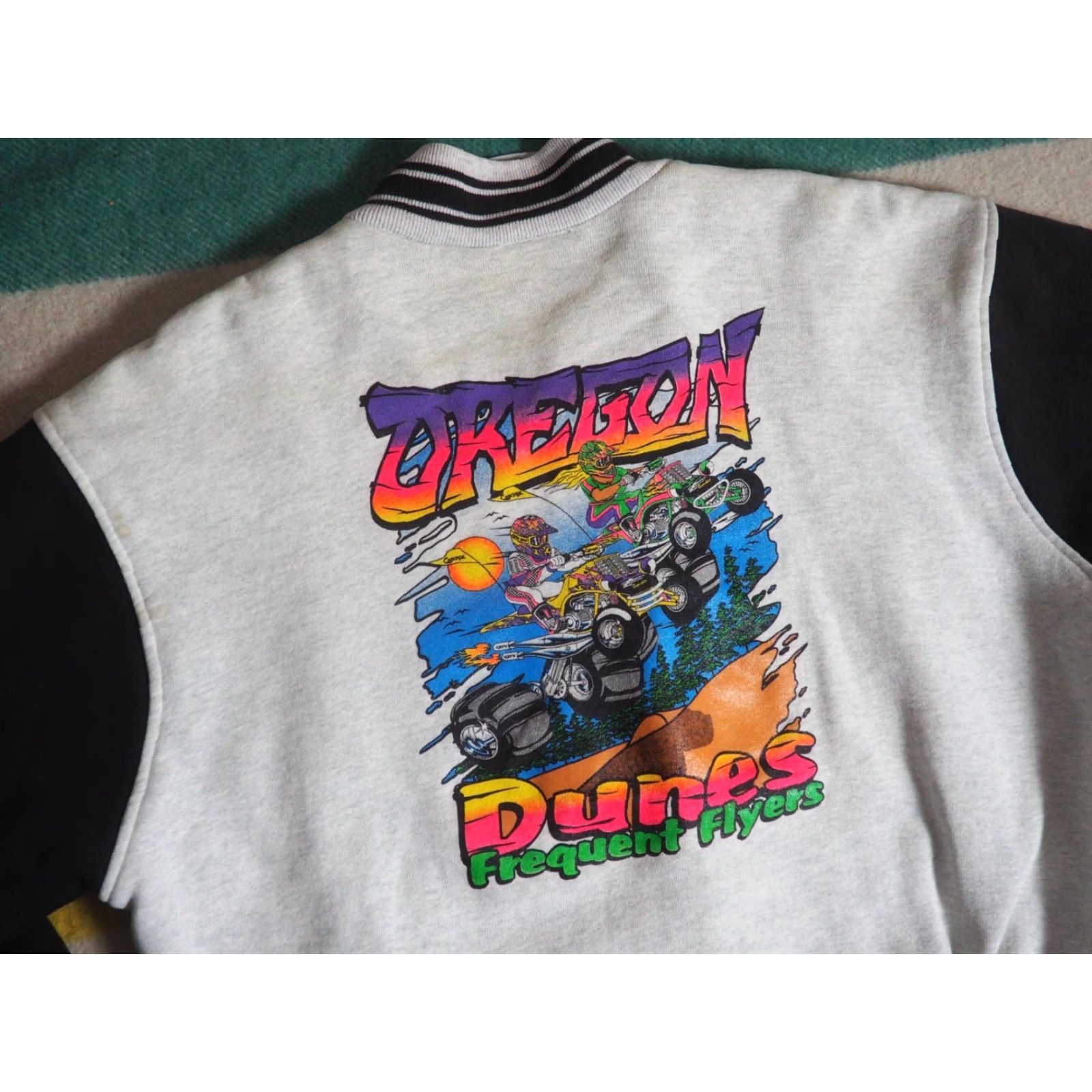 Fruit Of The Loom VTG Fruit of the Loom Oregon Dunes ATV Moto MX Gray Sweatshirt Jacket Mens XL Crew Neck Snap Long Sleeve Logo All Seasons 90s Pullover Sweatshirt Size US XL / EU 56 / 4 - 3 Thumbnail