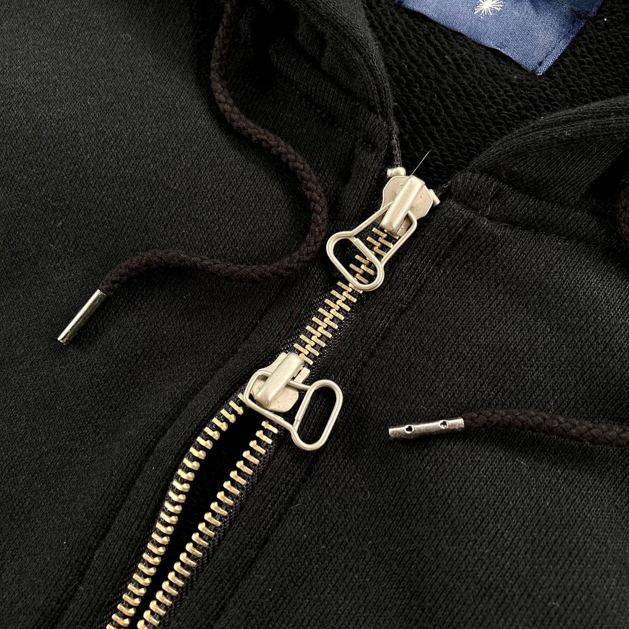 Maison MIHARA YASUHIRO Leather Sleeves Zip up Black Hoodie Size US M / EU 48-50 / 2 - 6 Thumbnail
