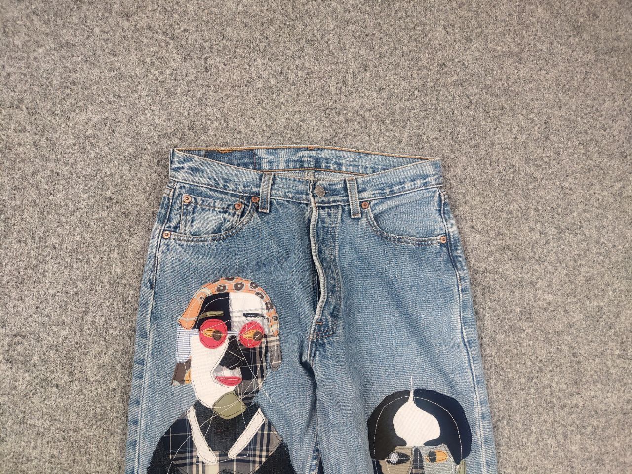 Levi's Vintage 90's Levi’s 501 Sashiko Kapital Jeans junya Style Size 29" - 4 Thumbnail