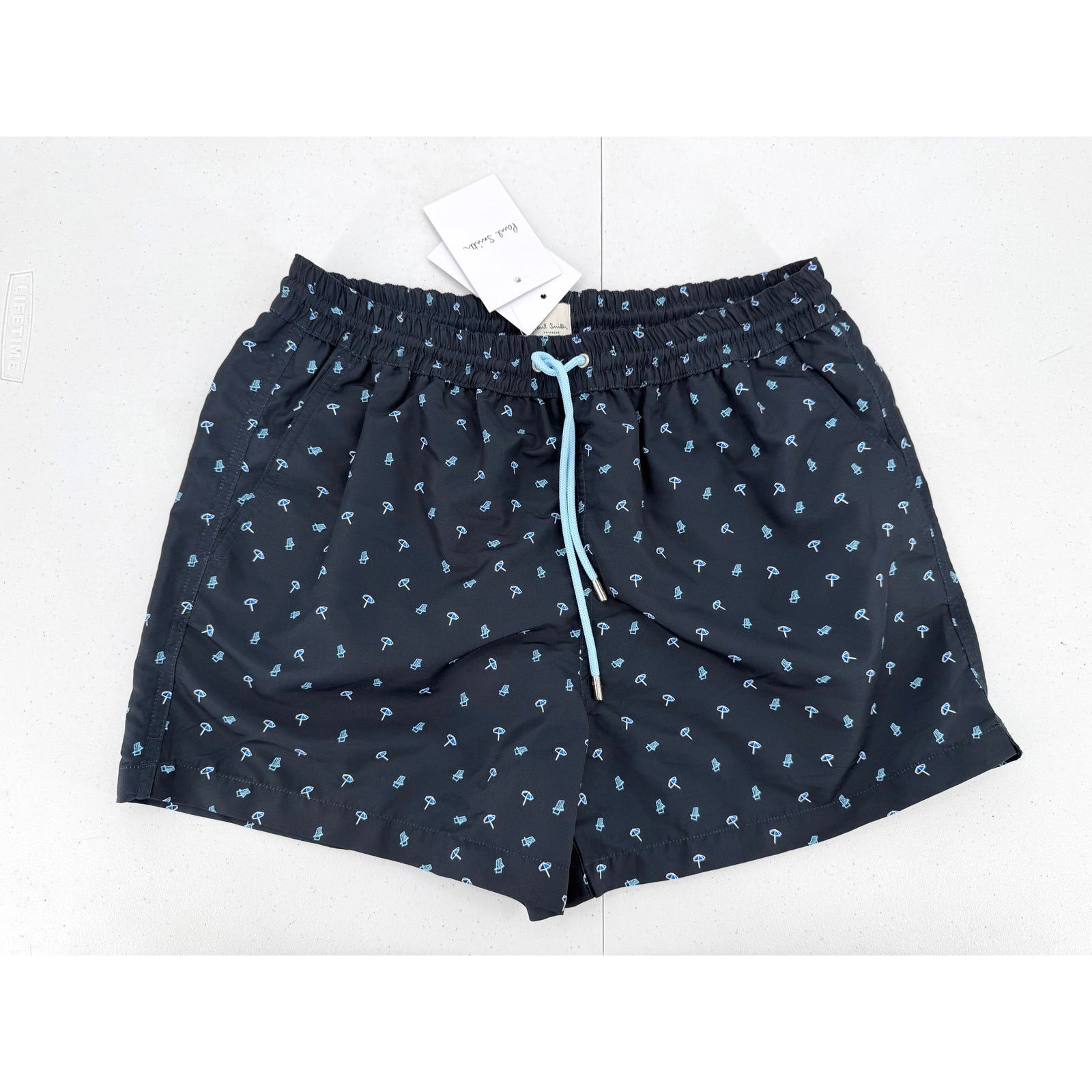 Paul Smith NWT Paul Smith Pool Beach Umbrella Print Navy Swim Trunks Size US 30 / EU 46 - 1 Thumbnail