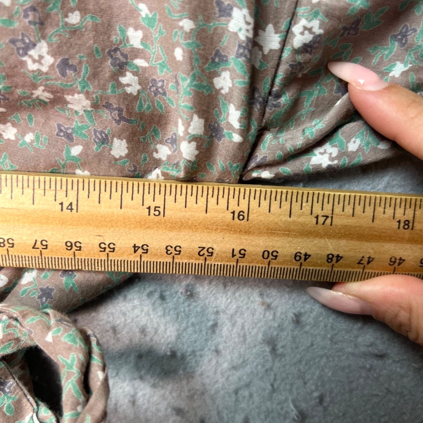 Vintage Mirth Womens XS Brown Floral Wrap Dress Cotton Silk Blend Midi Short Sleeve Spring Summer Dress Women’s wrap dress Size XS / US 0-2 / IT 36-38 - 6 Thumbnail