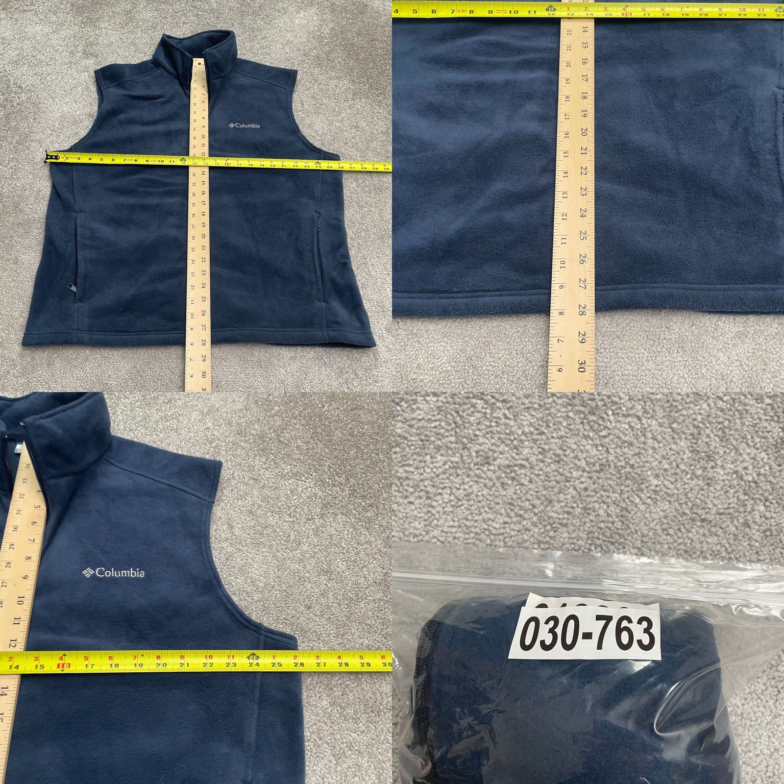 Vintage Columbia Vest Mens XL Blue Full Zip Fleece Steens Mountain Outdoor Hiking Jacket/Coat Mid-Length Stand-Up Collar Breathable Pockets Reg Size US XL / EU 56 / 4 - 8 Thumbnail