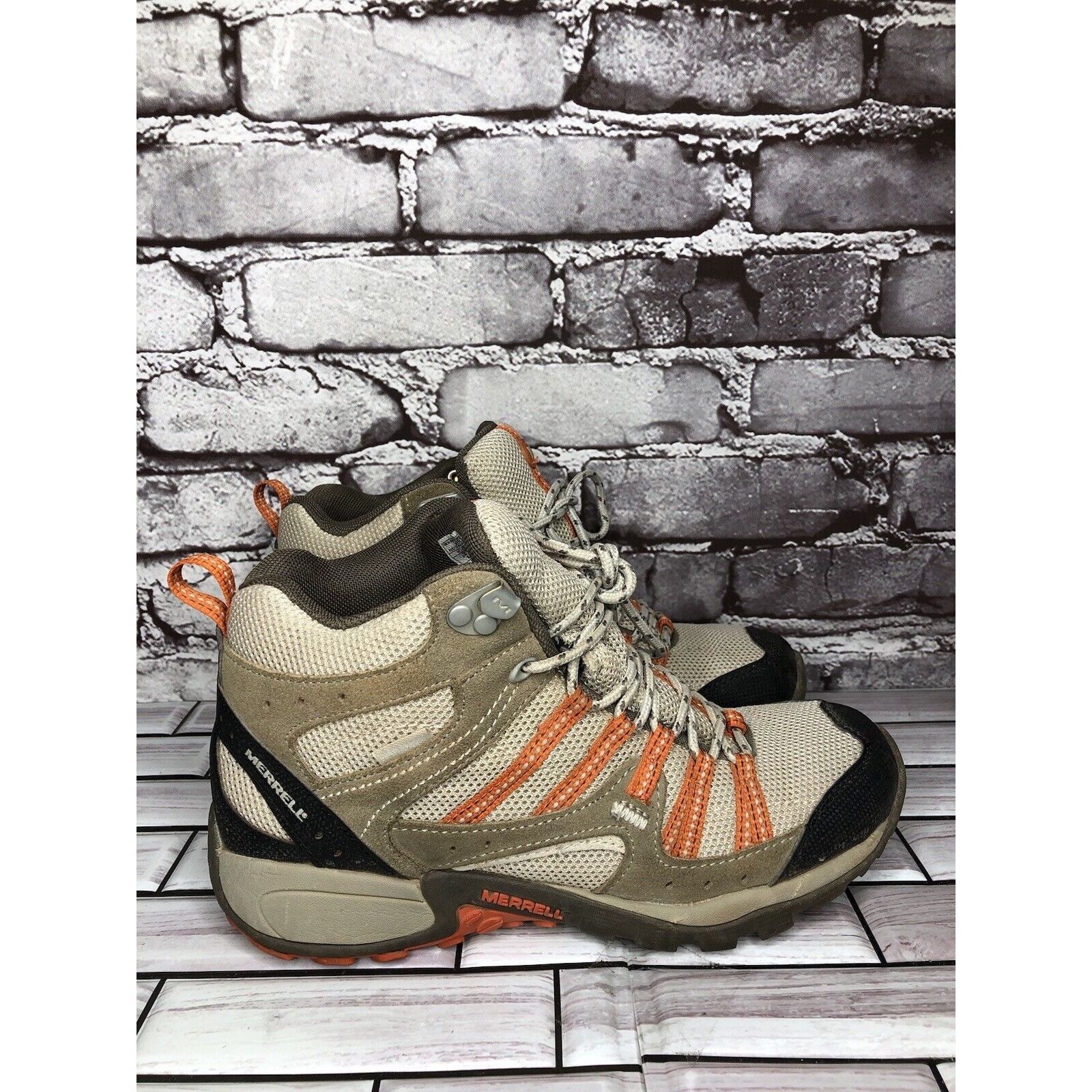 Merrell MERRELL Tuskora Waterproof Brindle Burnt Orange Hiking Boots Size US 8 / IT 38 - 1 Thumbnail