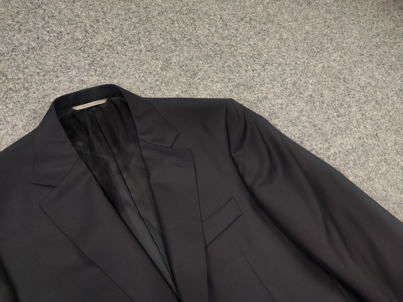 Canali Canali Italy Design 2 buton Business Classic Suit Black wool Size 50R - 5 Thumbnail