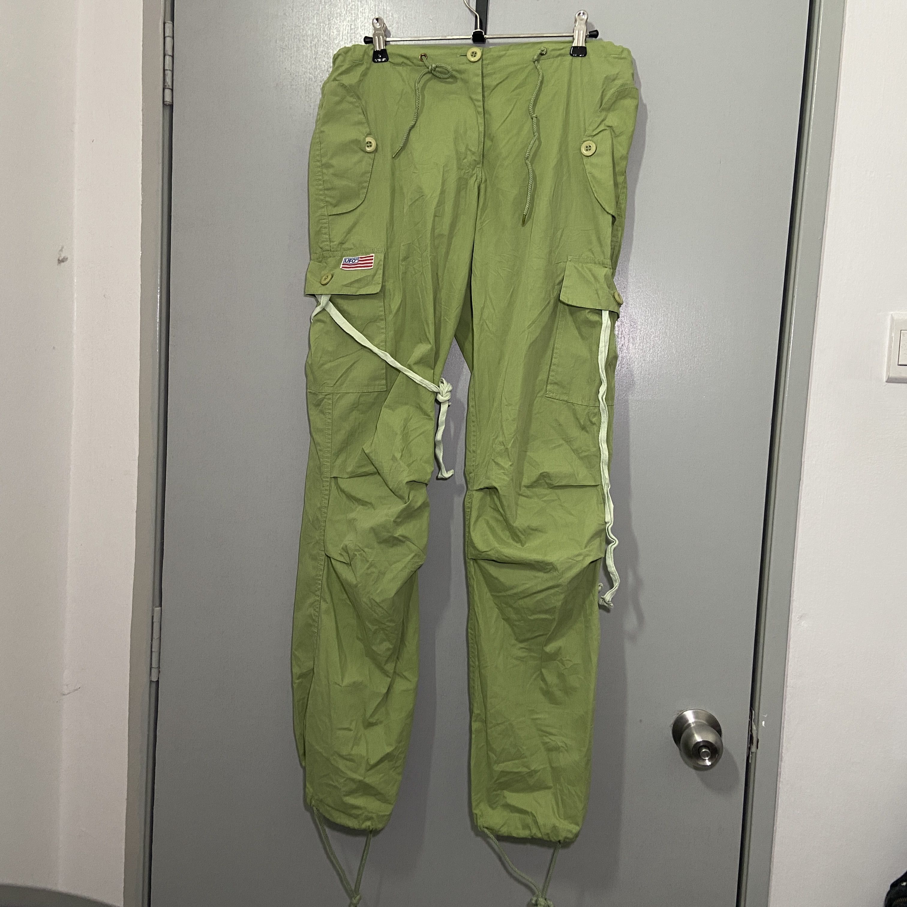 Vintage UFO rare parachute bondage cargo pants 90’s